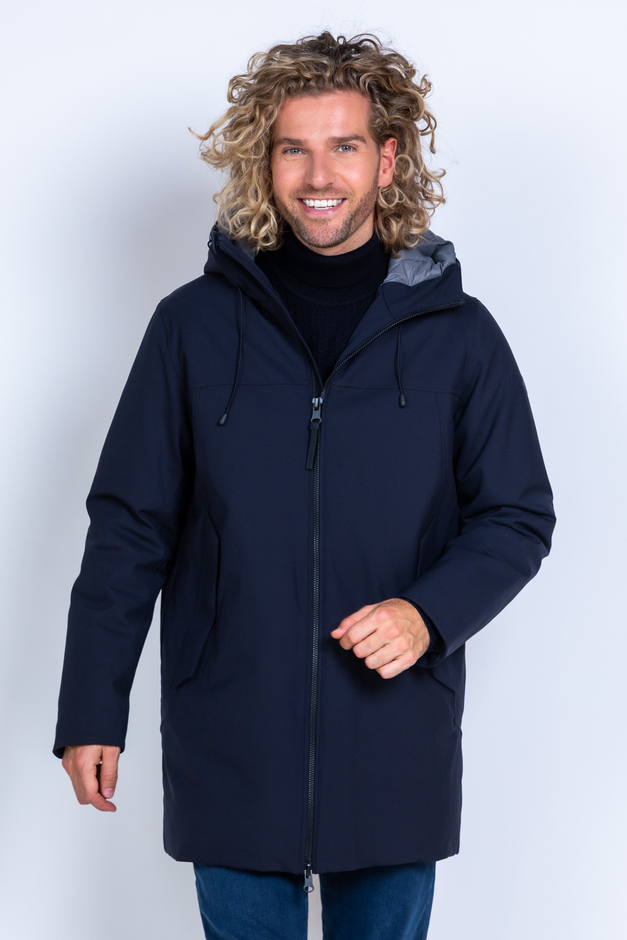 Jas met capuchon - Marine