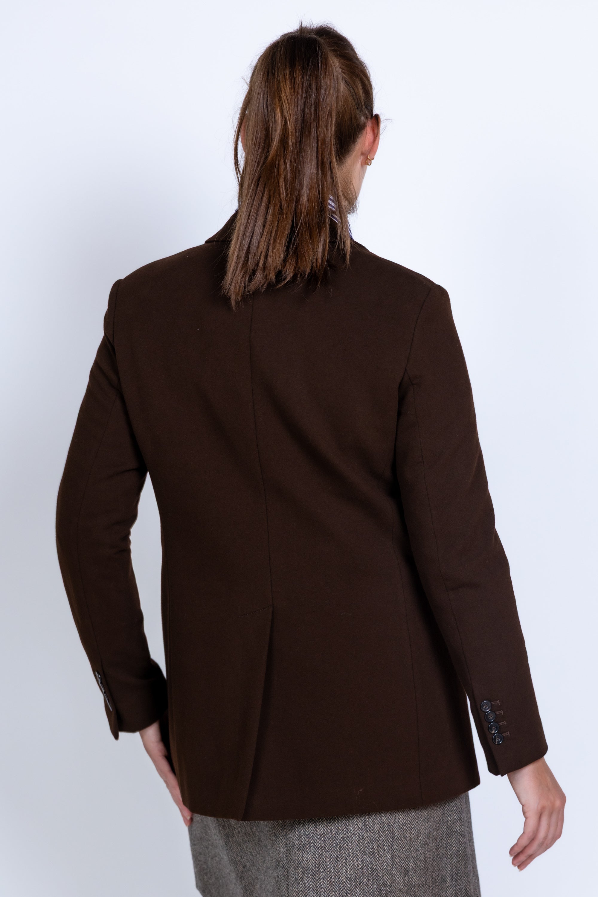 Blazer met knoop - Bruin