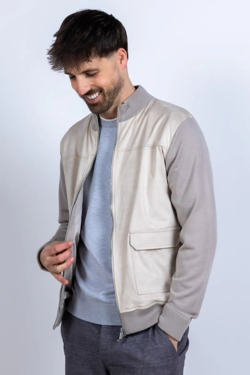 GENTILUOMO GENTILUOMO K4173-263 GENTILUOMO K4173-263 Jasje met rits - Licht taupe