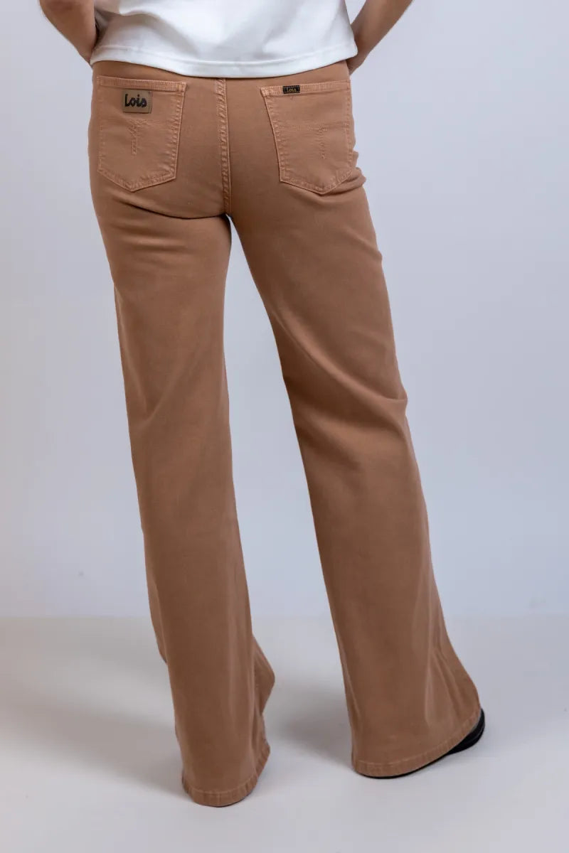 LOIS LOIS PALAS 3150-6491 Broek met wijde pijpen - Cognac
