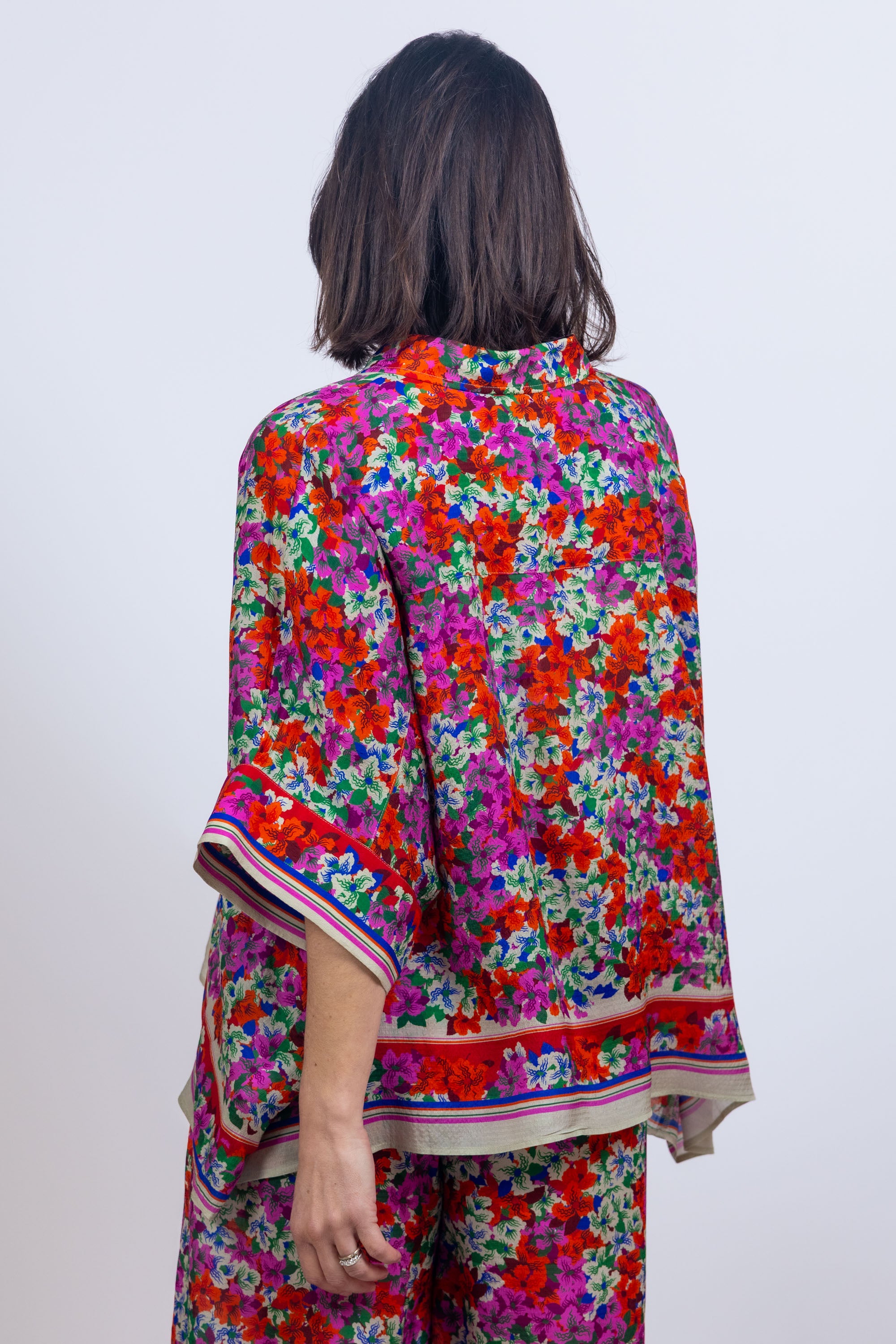 Blouse met bloemenprint - Pink/cyclaam