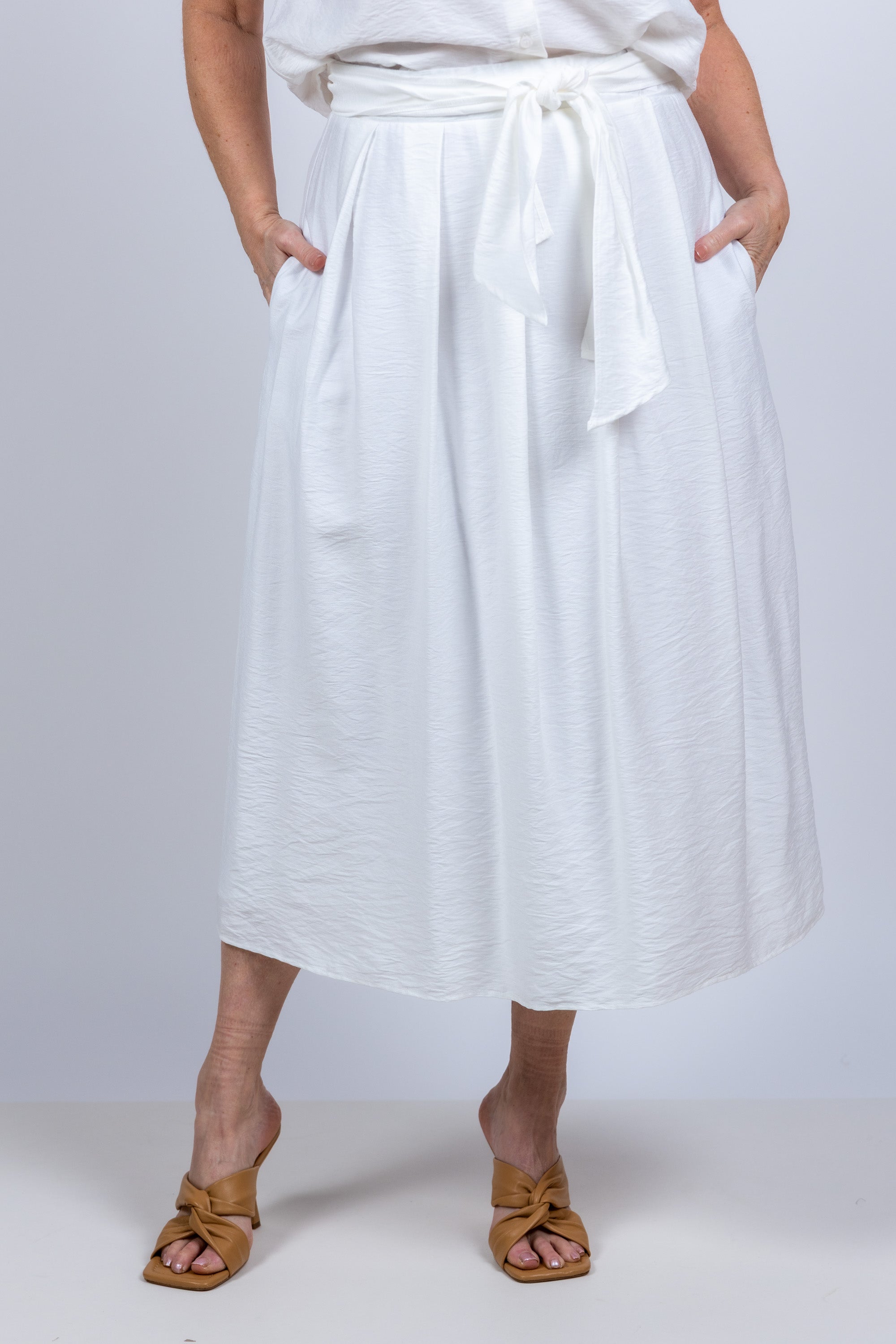 Rok met ceintuur - Wit