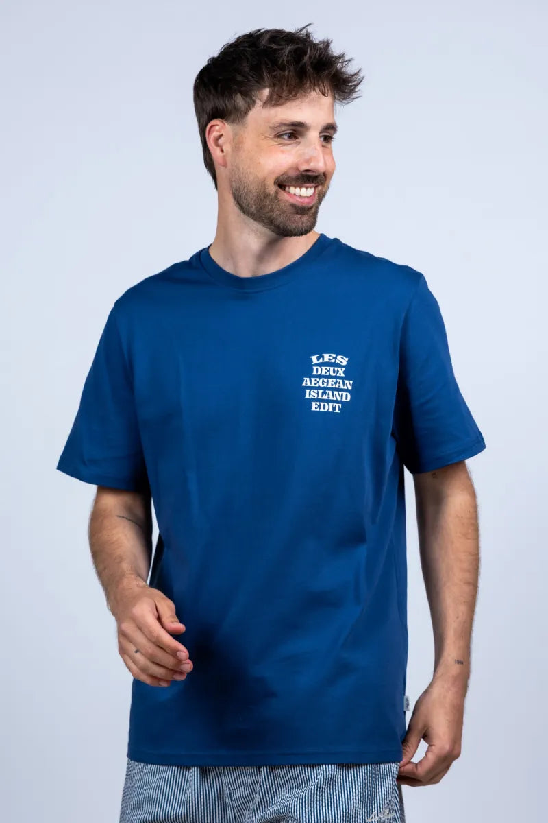 LES DEUX H LES DEUX H 1001975 LES DEUX H 1001975 T-shirt met print - Marine