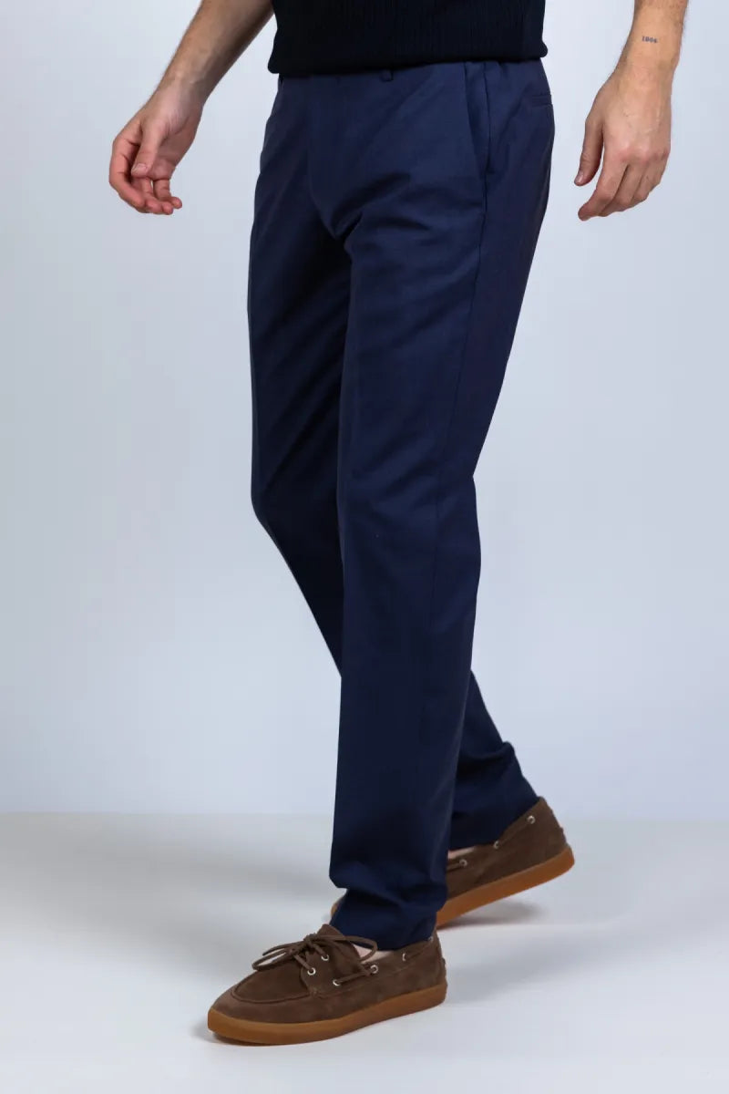 BERWICH BERWICH FA1755X-Morello_E BERWICH FA1755X-Morello_E Pantalon met plooien - Marine