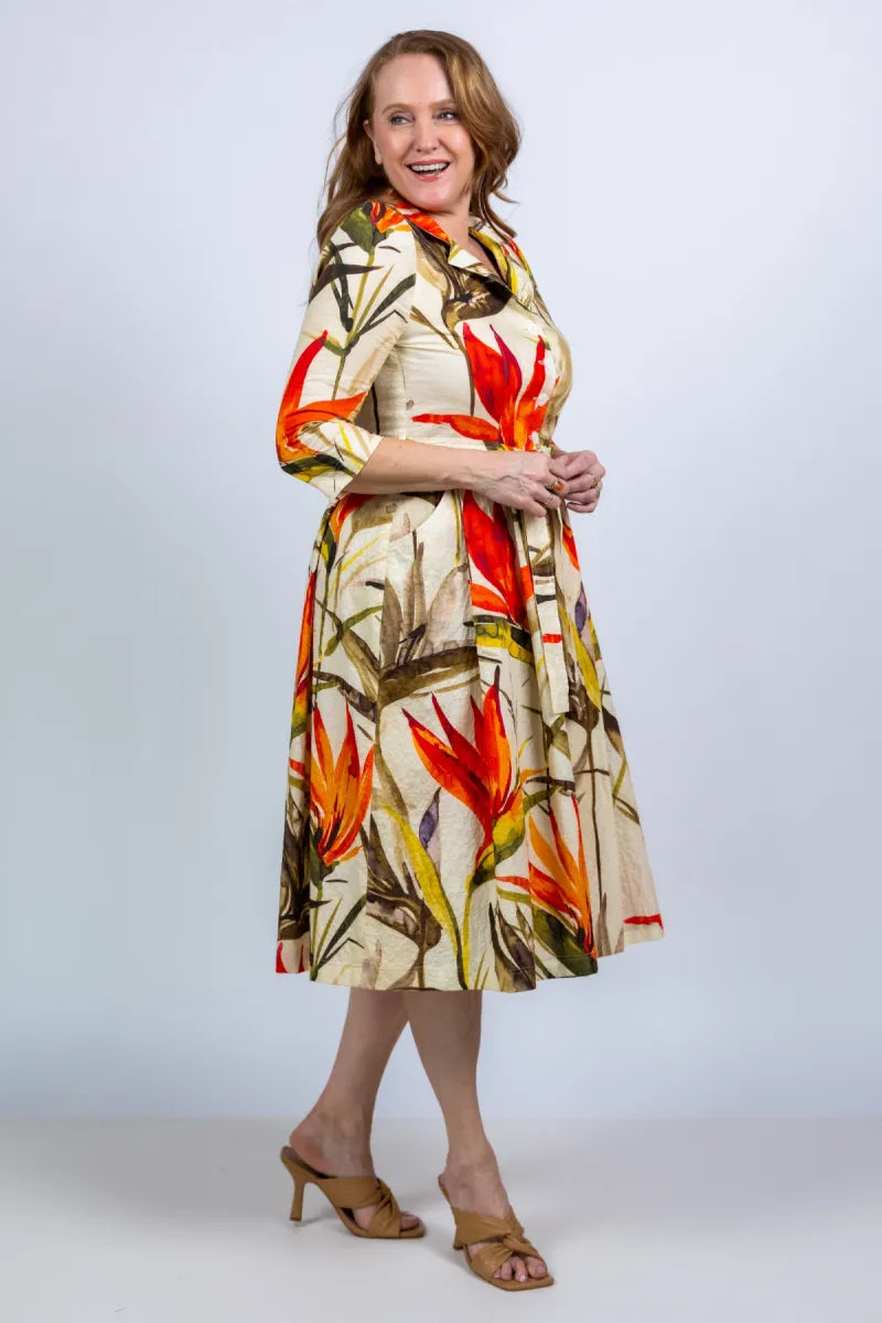 ML COLLECTIONS ML COLLECTIONS 79805 Jurk met knopen - Beige