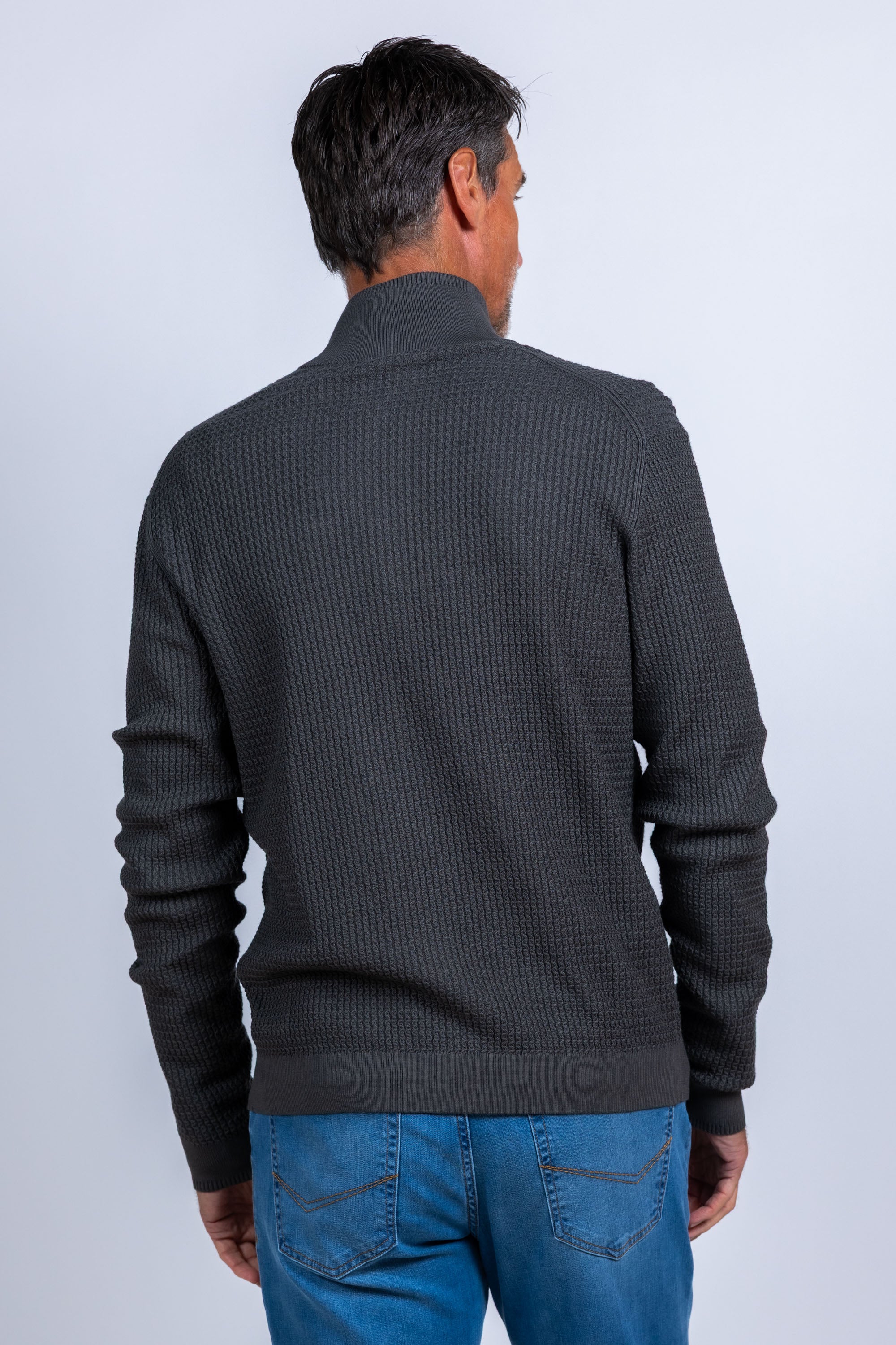 Vest met rits - Grijs/groen