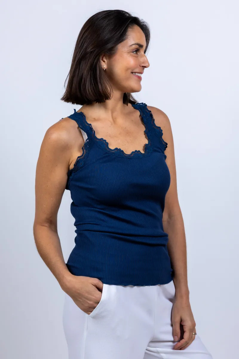 ROSEMUNDE ROSEMUNDE BABETTE 5205 ROSEMUNDE BABETTE 5205 Top met kant - Inkt