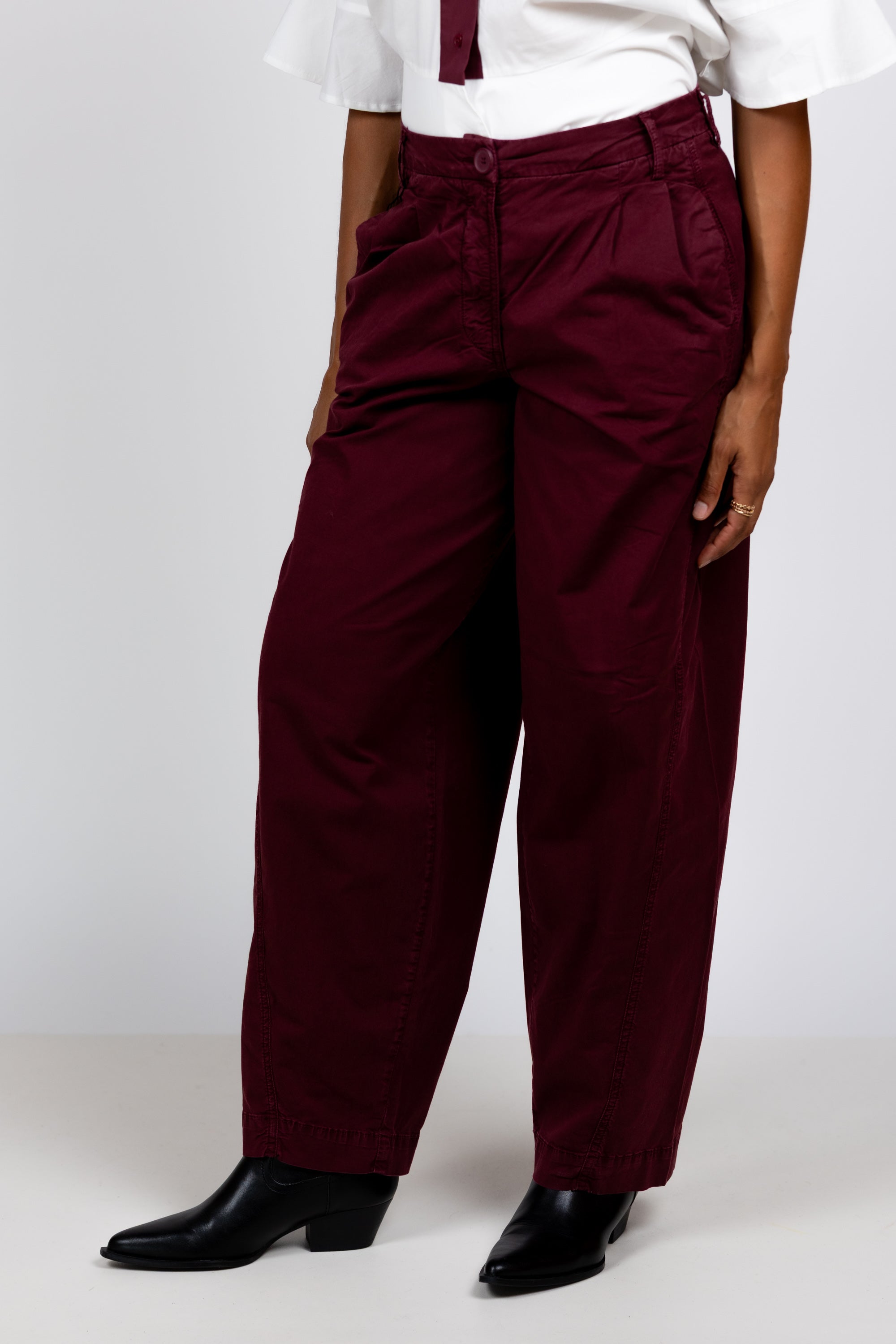 Balloon fit broek - Burgundy