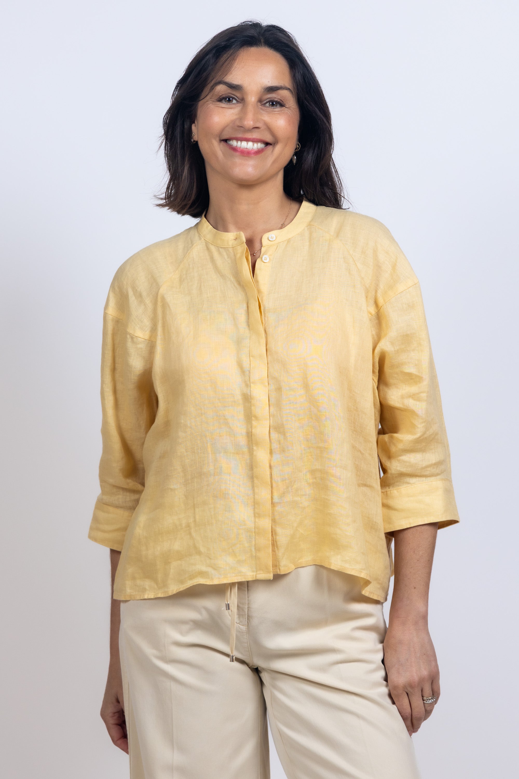 Blouse met knopen - Geel