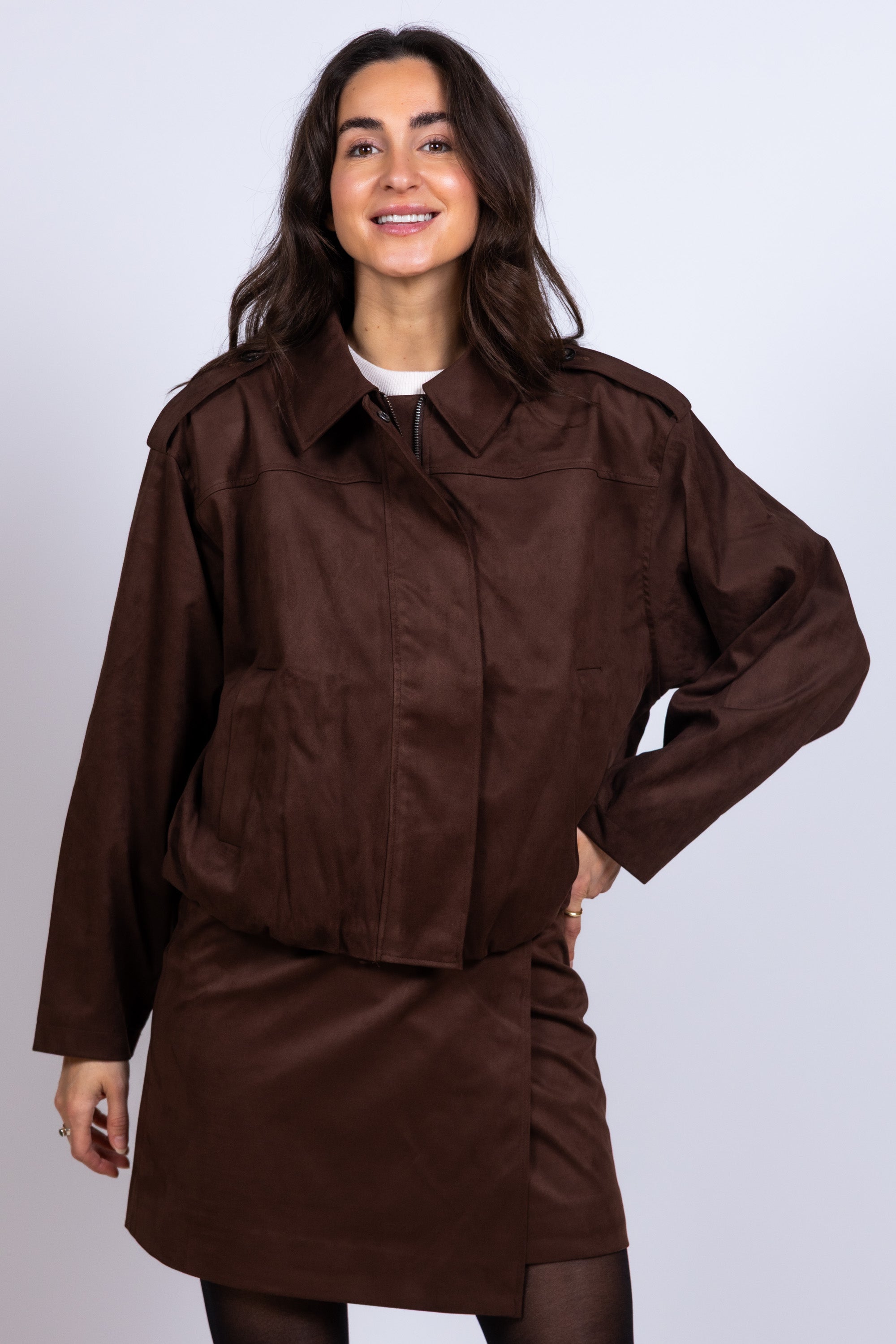 Jasje met kraag - Bruin