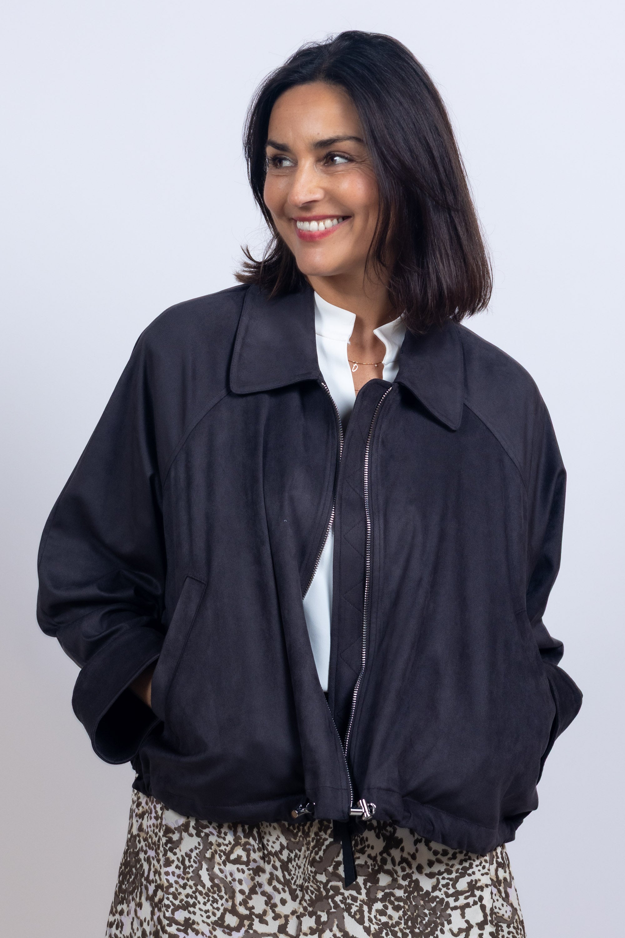 Jasje met rits - Antraciet