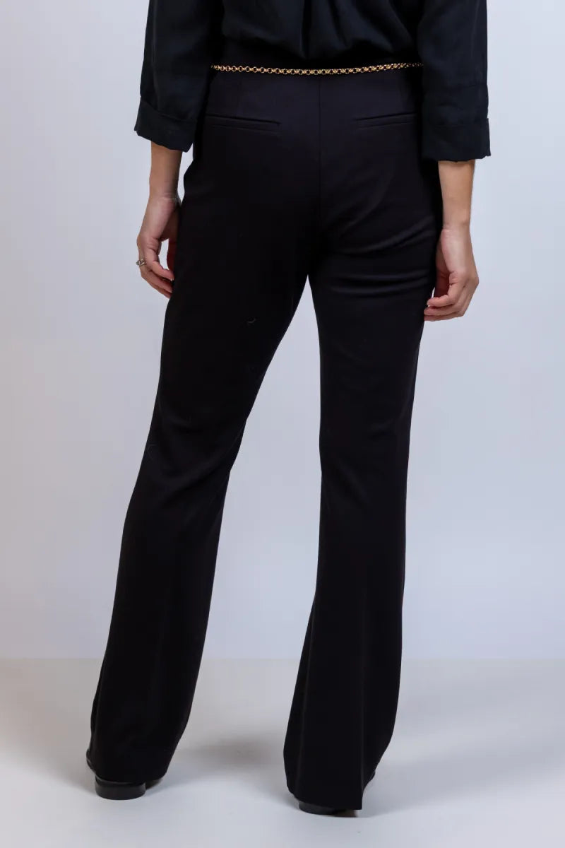 CAMBIO Broek met rechte pijpen - Zwart