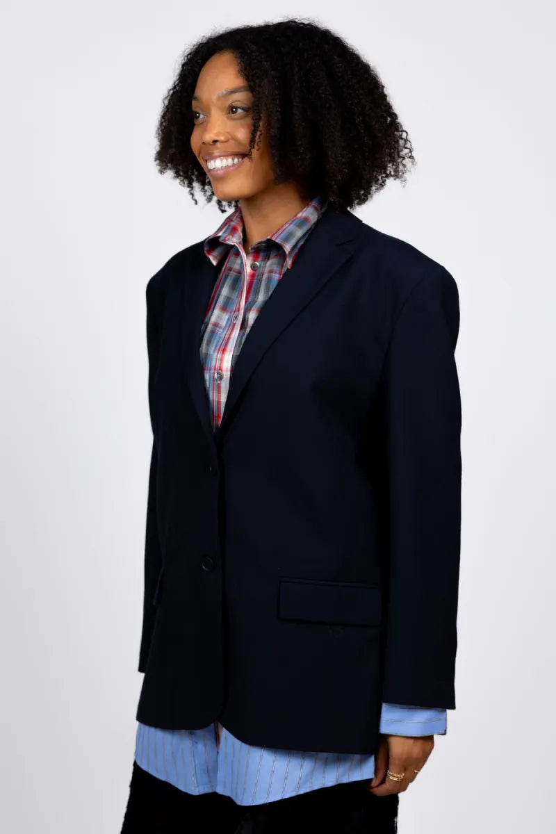 SEMICOUTURE SEMICOUTURE Y6WI15 Donkerblauwe blazer - Marine