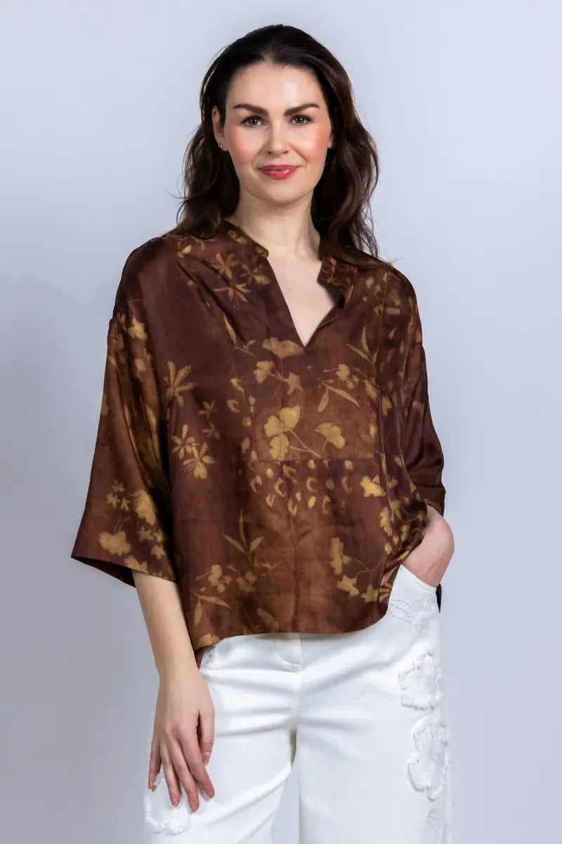 LA SALLE Blouse met print - Vicunia