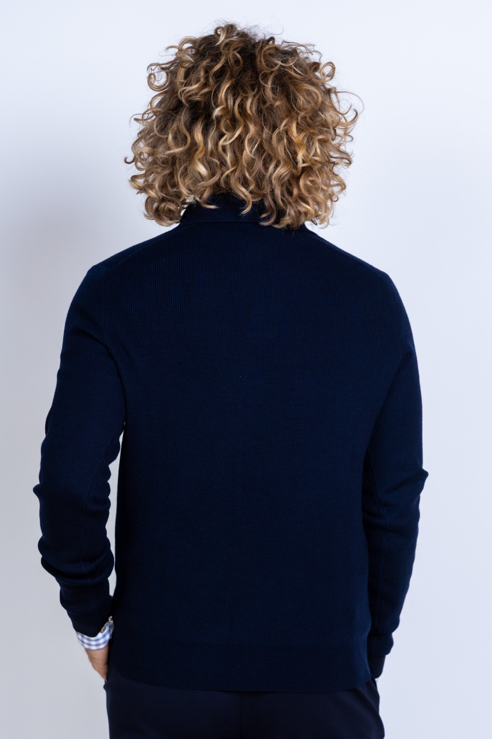 Trui met kraag - Marine