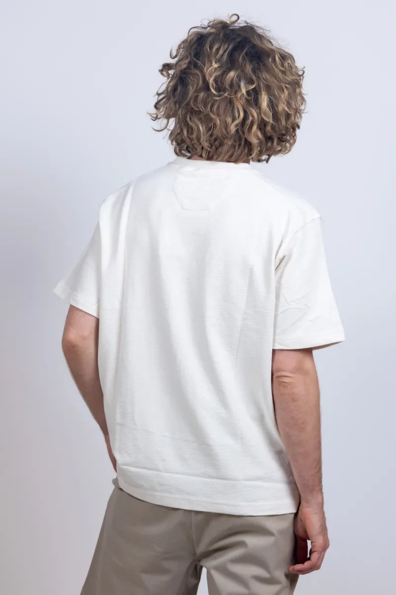 DSTREZZED DSTREZZED 203072 T-shirt met ronde hals - Ecru