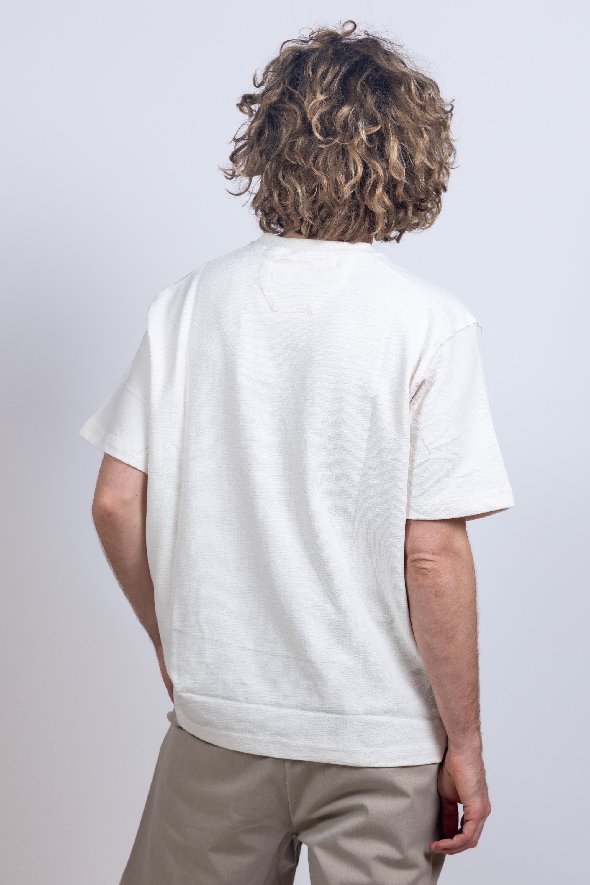 T-shirt met ronde hals - Ecru