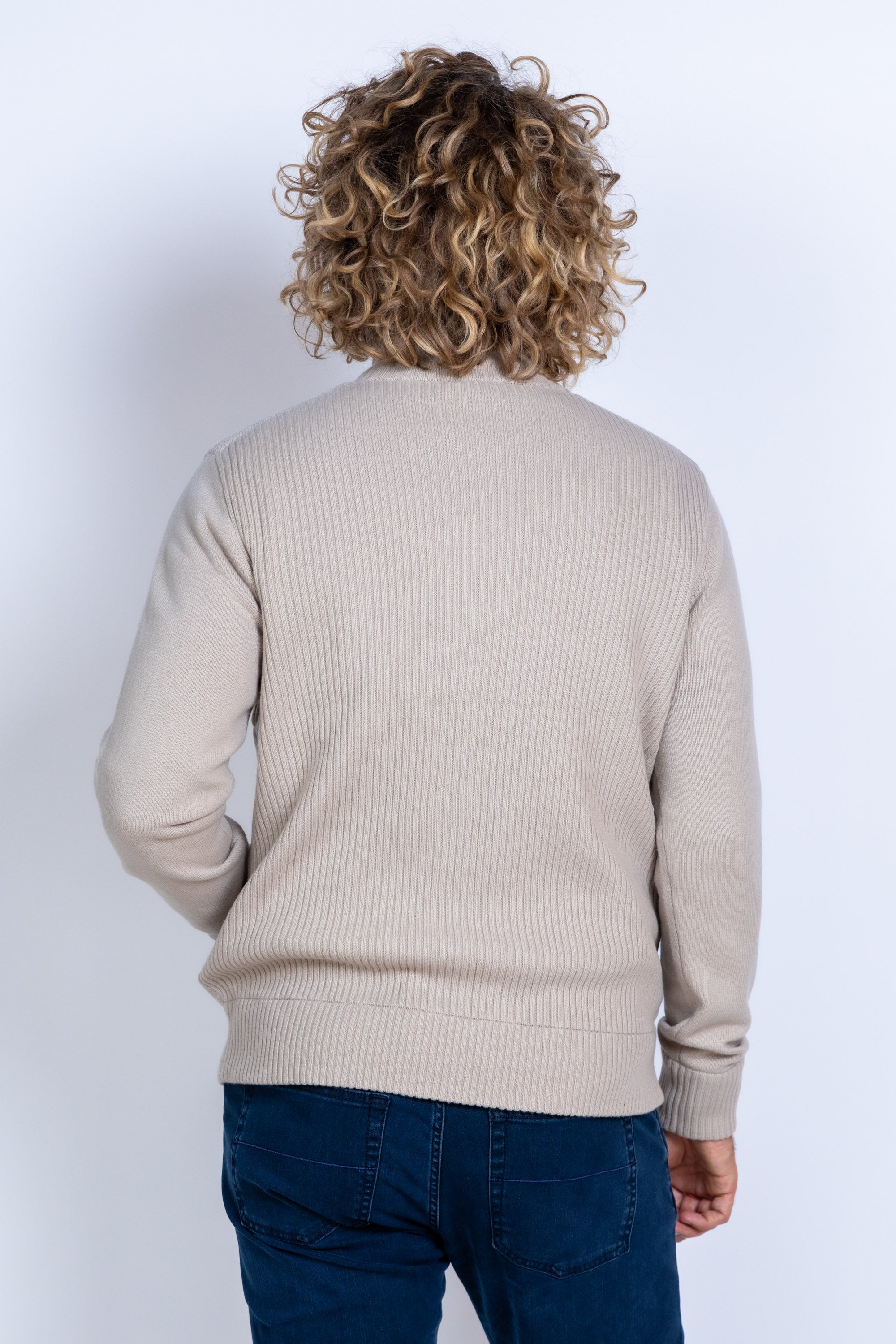 Vest met rits - Beige