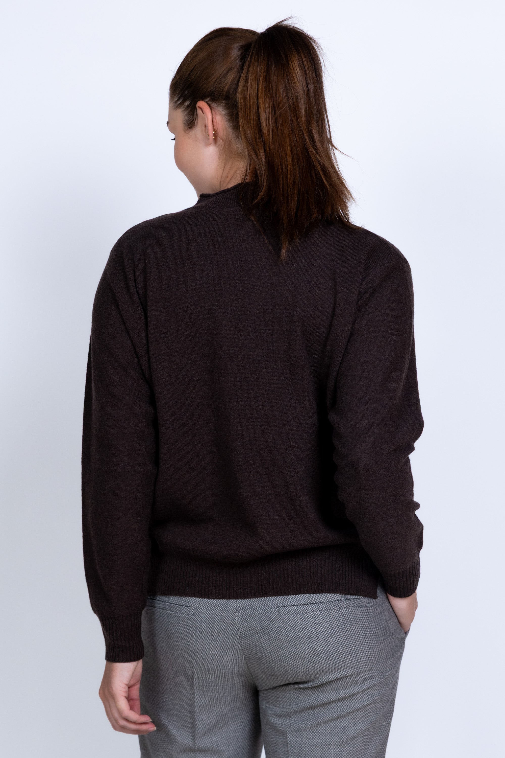 Trui met ronde hals - Bruin