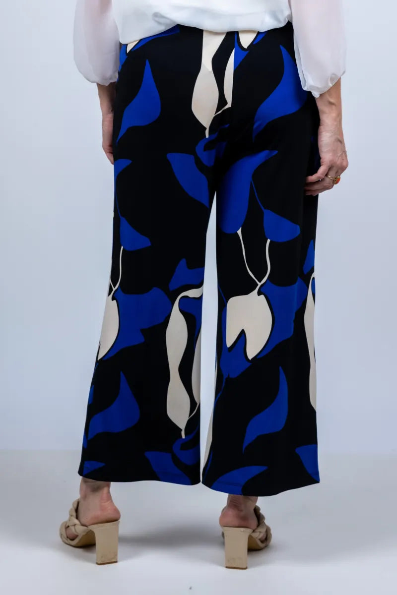 VPX VPX 2104 Wijde broek met print - Kobaltblauw