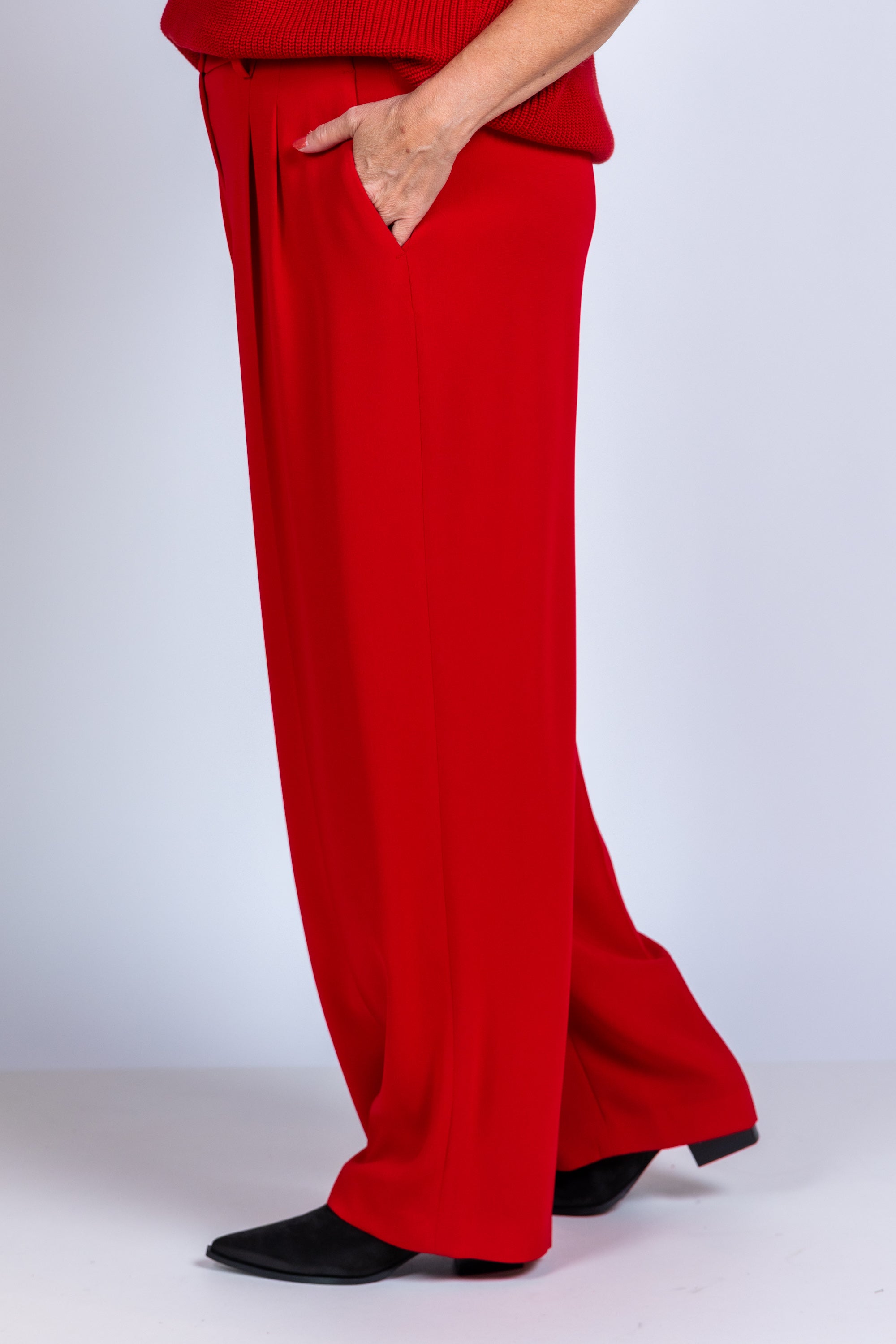 Wijde pantalon - Rood