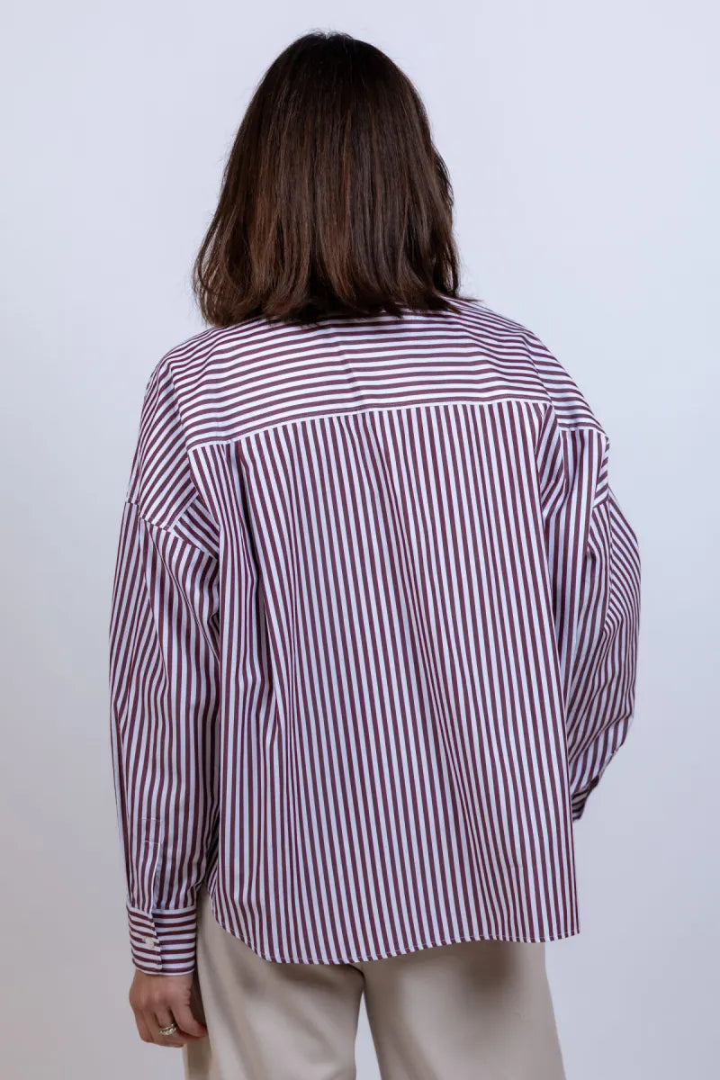 WEEKEND BY MAX MARA WEEKEND BY MAX MARA AUREO Blouse met strepen - Donkerbordeaux