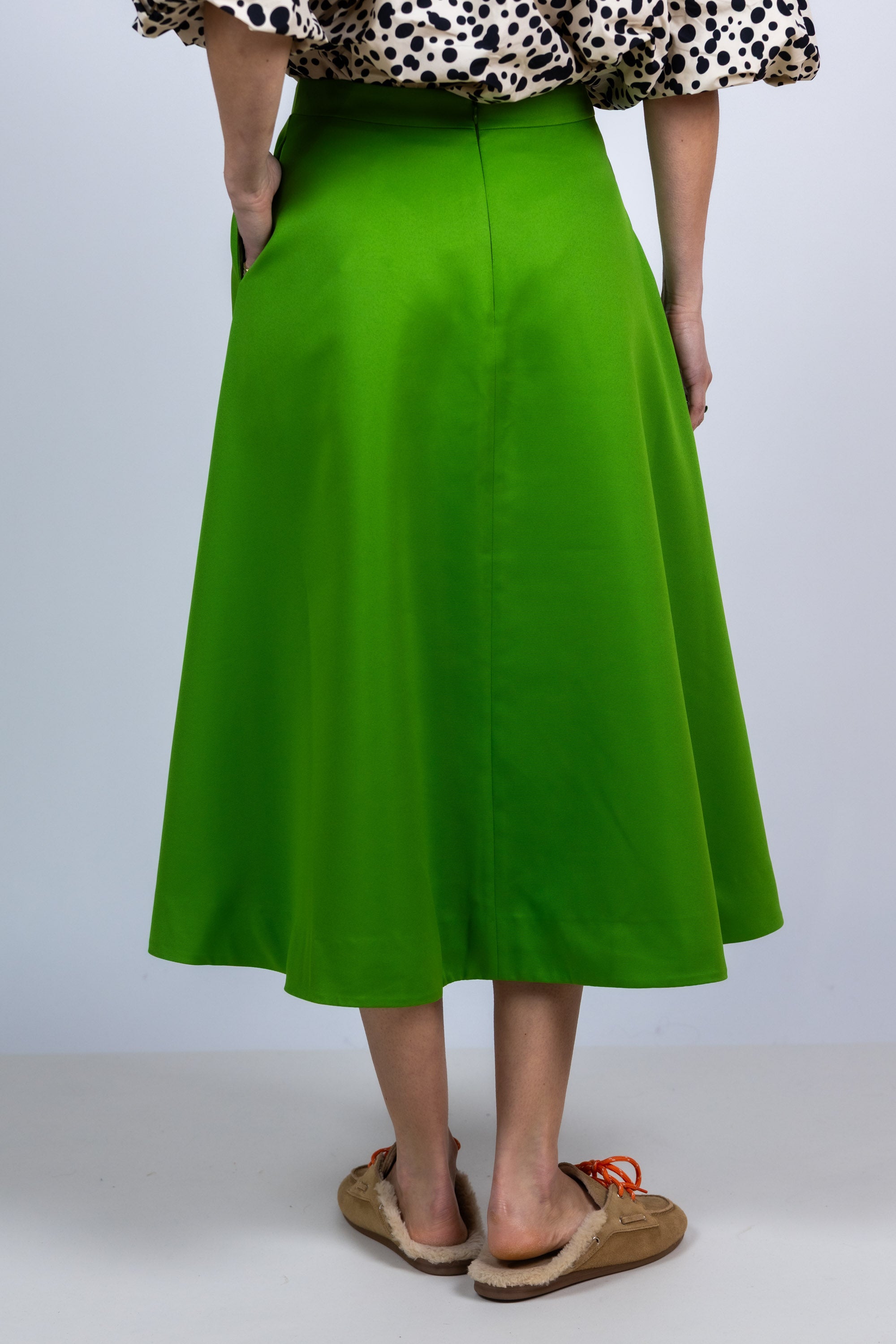 Rok met A-lijn - Appelgroen