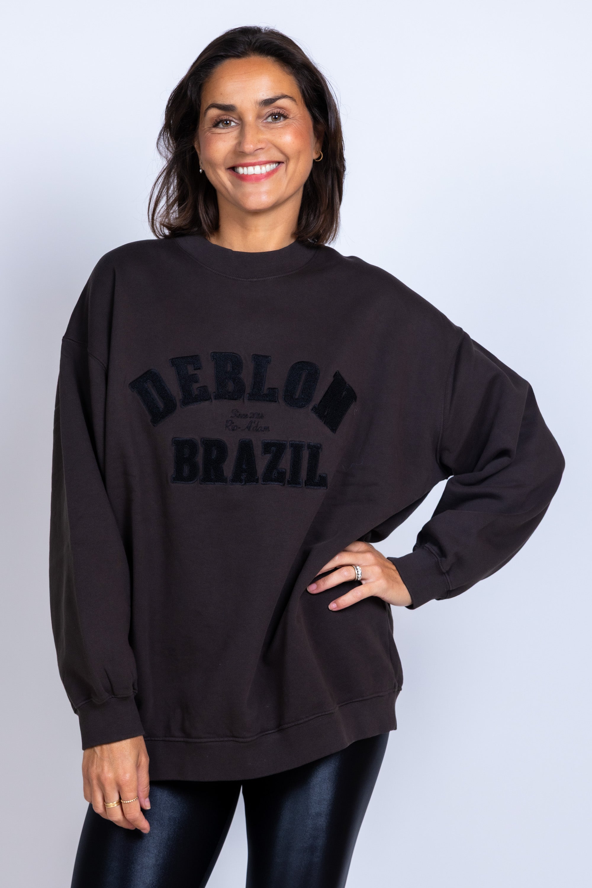 Sweater met tekst - Khaki