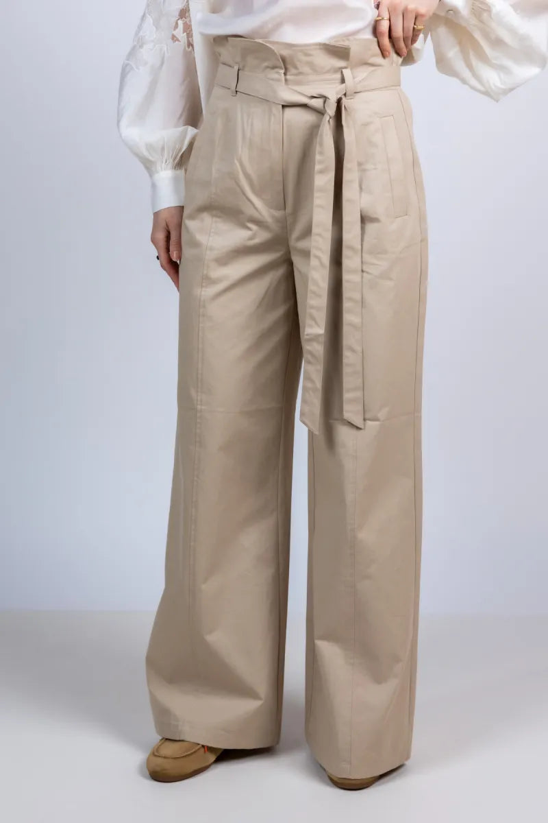 CPH MUSE CPH MUSE 207373 gina pants CPH MUSE 207373 gina pants Wijde broek met ceintuur - Kit