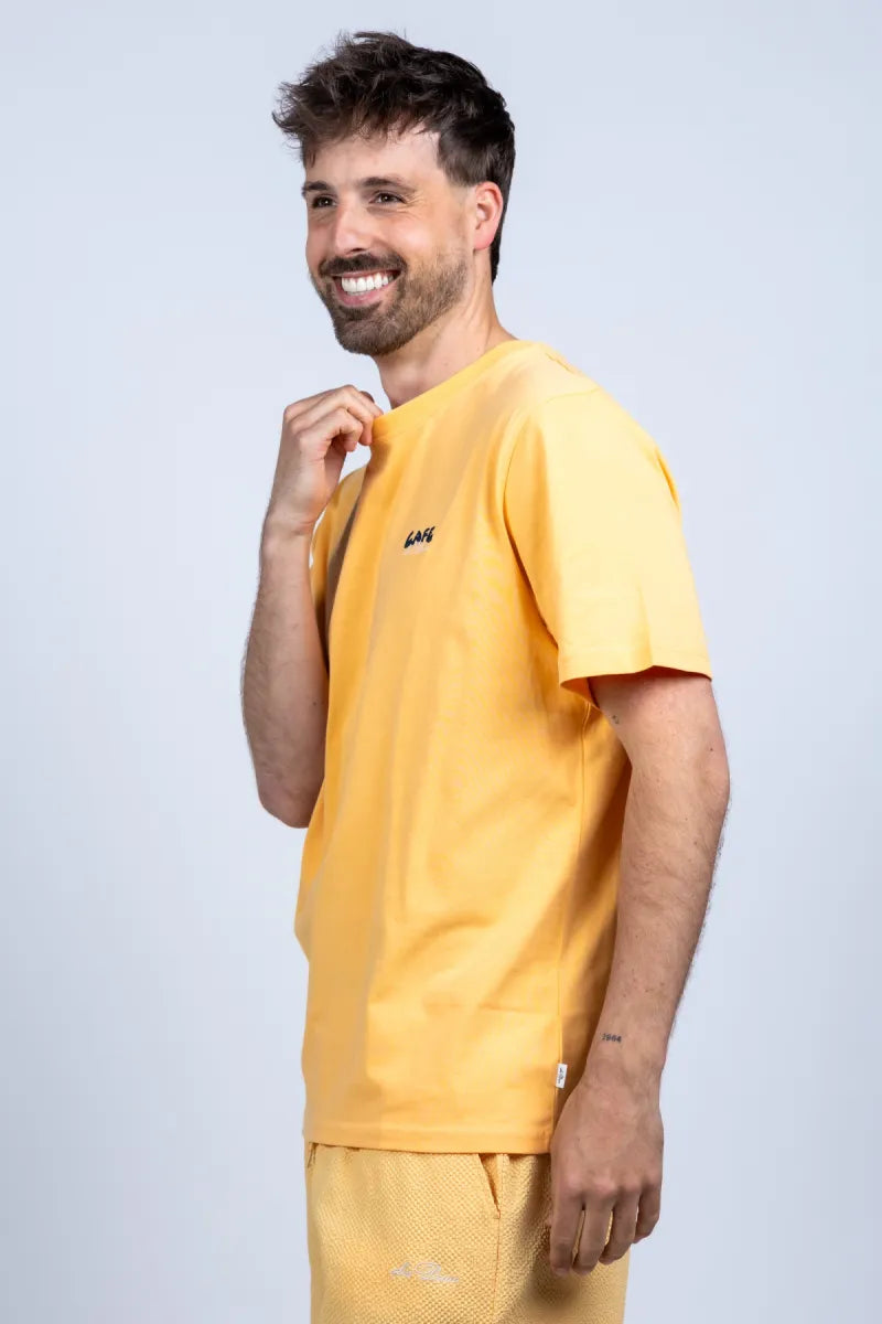LES DEUX H LES DEUX H 1002017 LES DEUX H 1002017 T-shirt met print - Pasteloranje