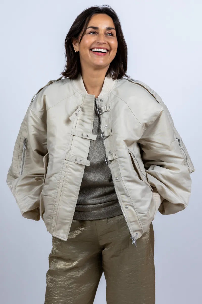 CPH MUSE CPH MUSE 207259 bomber Bomberjack met gespen - Kit