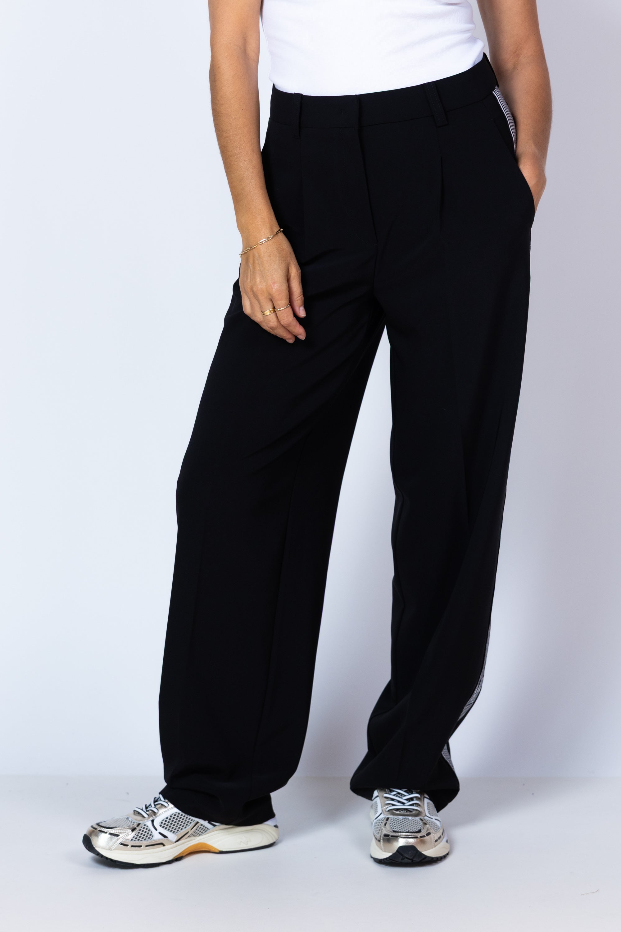 Broek met rechte pijpen - Zwart