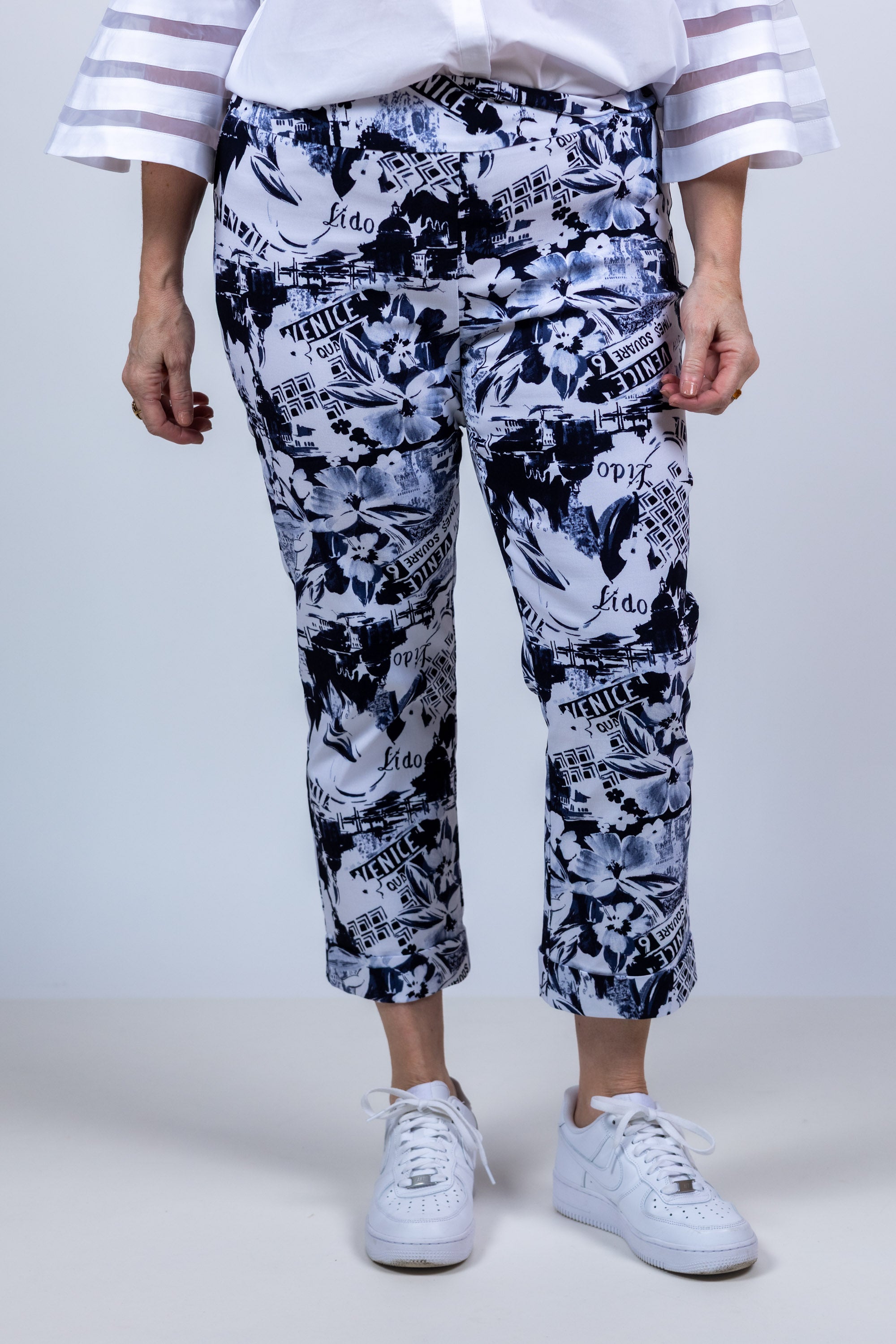Broek met print - Marine