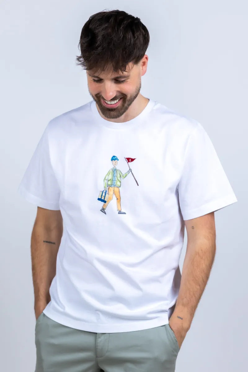 FORET FORET F1022 T-shirt met print - Wit