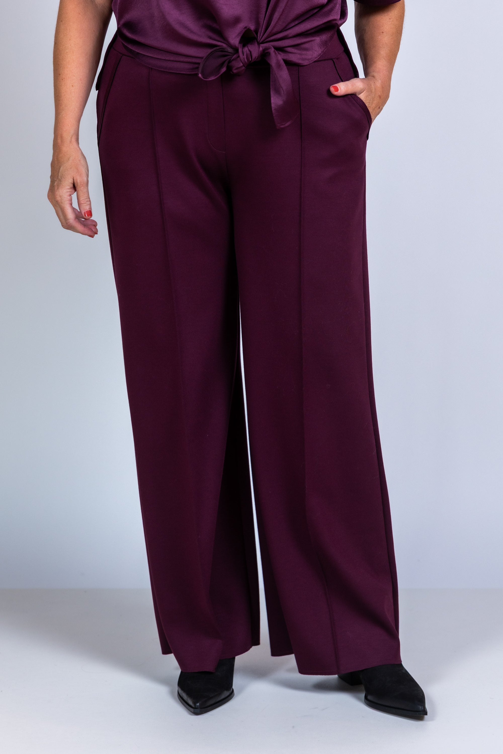 Wijde pantalon - Burgundy