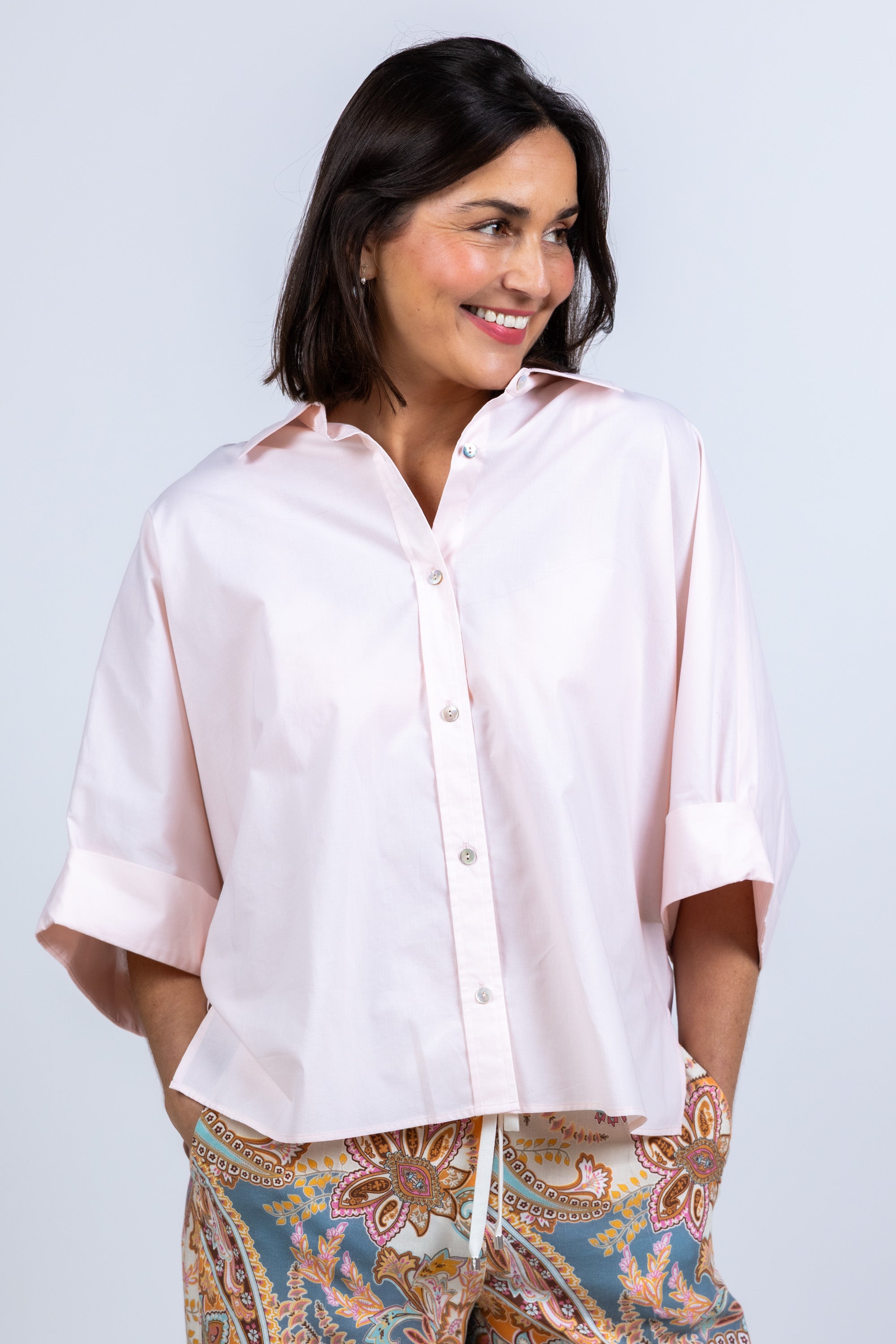 Blouse met knopen - Roze