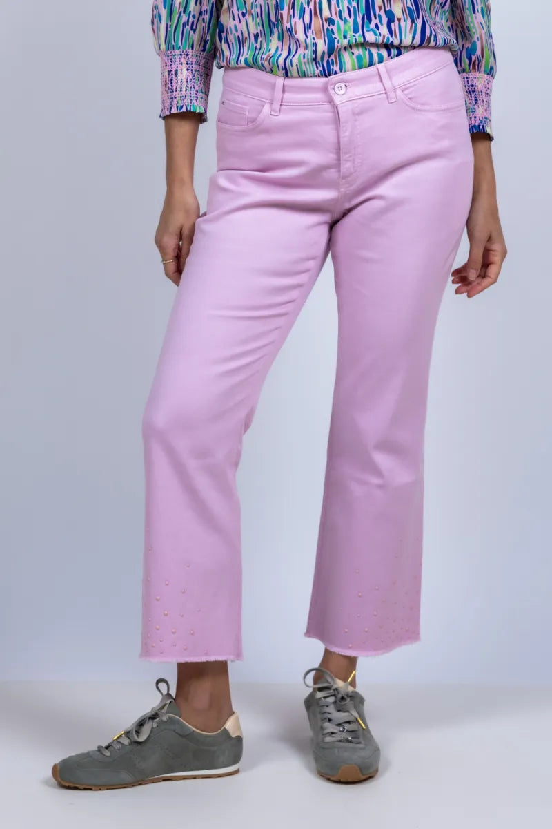 MARCCAIN COLLECTIE MARCCAIN COLLECTIE AC.82.10 D03 Broek met studs - Roze