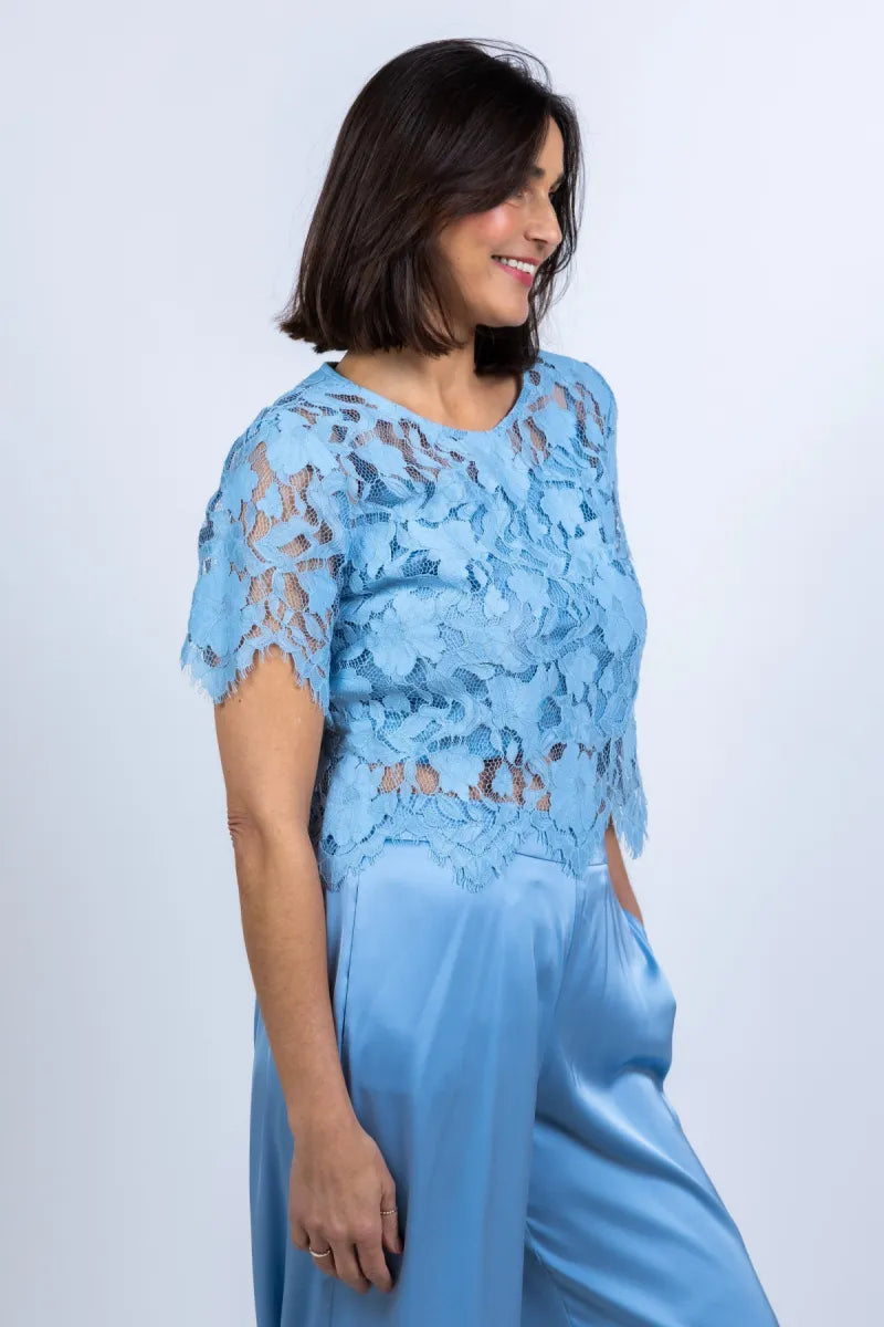 VERA MONT VERA MONT 36464066 Top met kant - Bleu