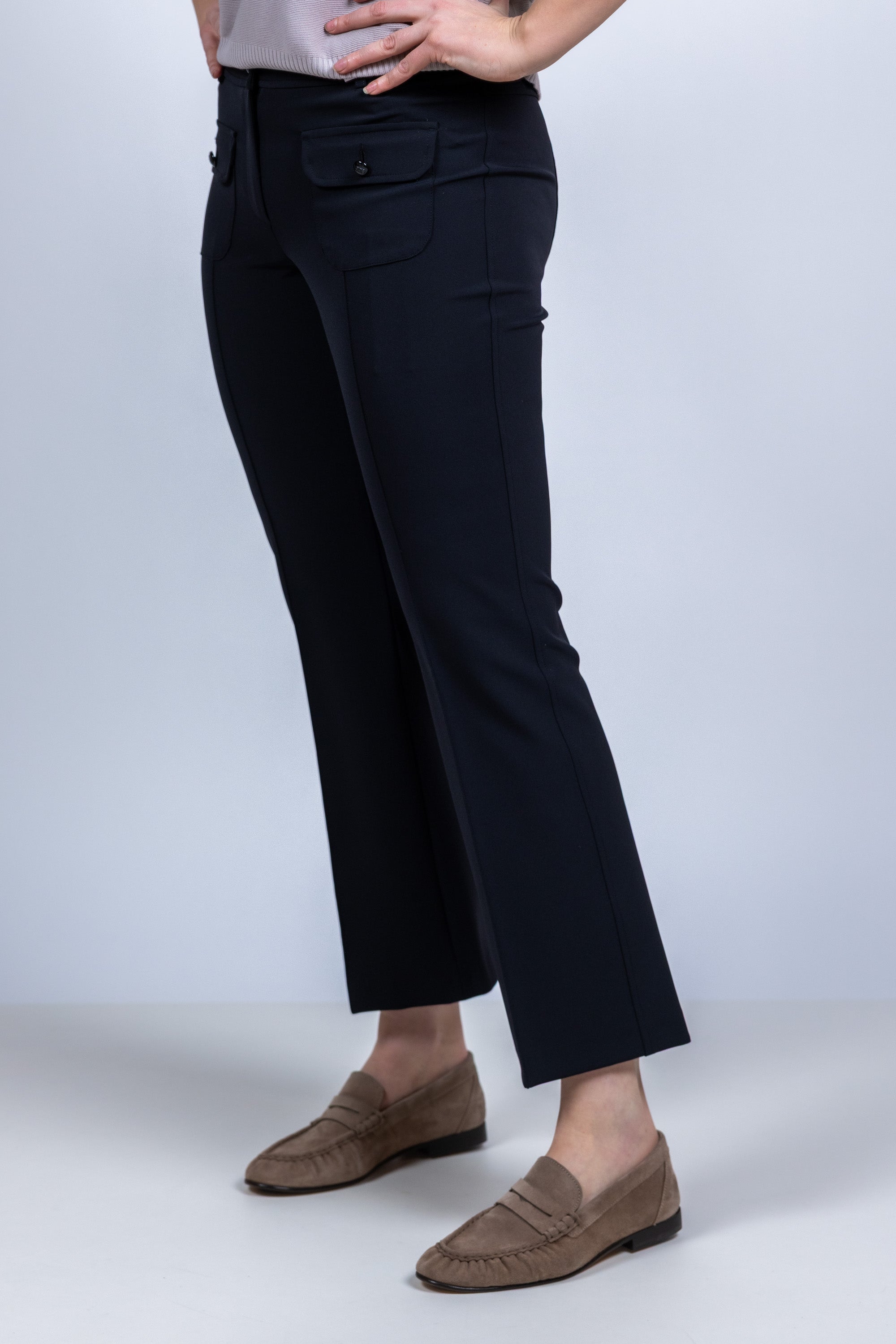 Pantalon met elastische band - Zwart