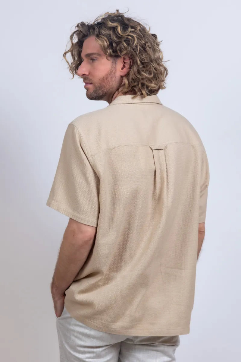 FORET FORET F1032 Shirt met korte mouwen - Beige