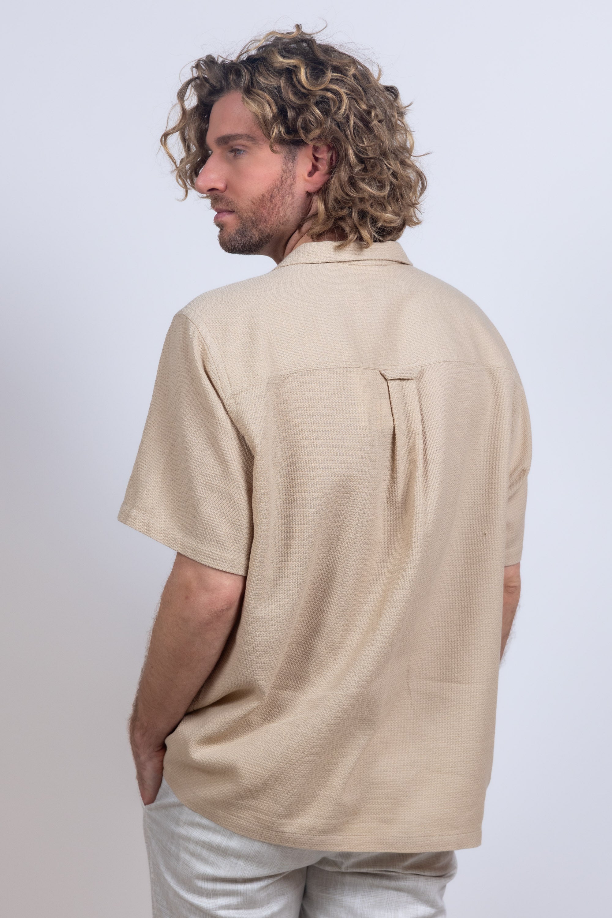 Shirt met korte mouwen - Beige
