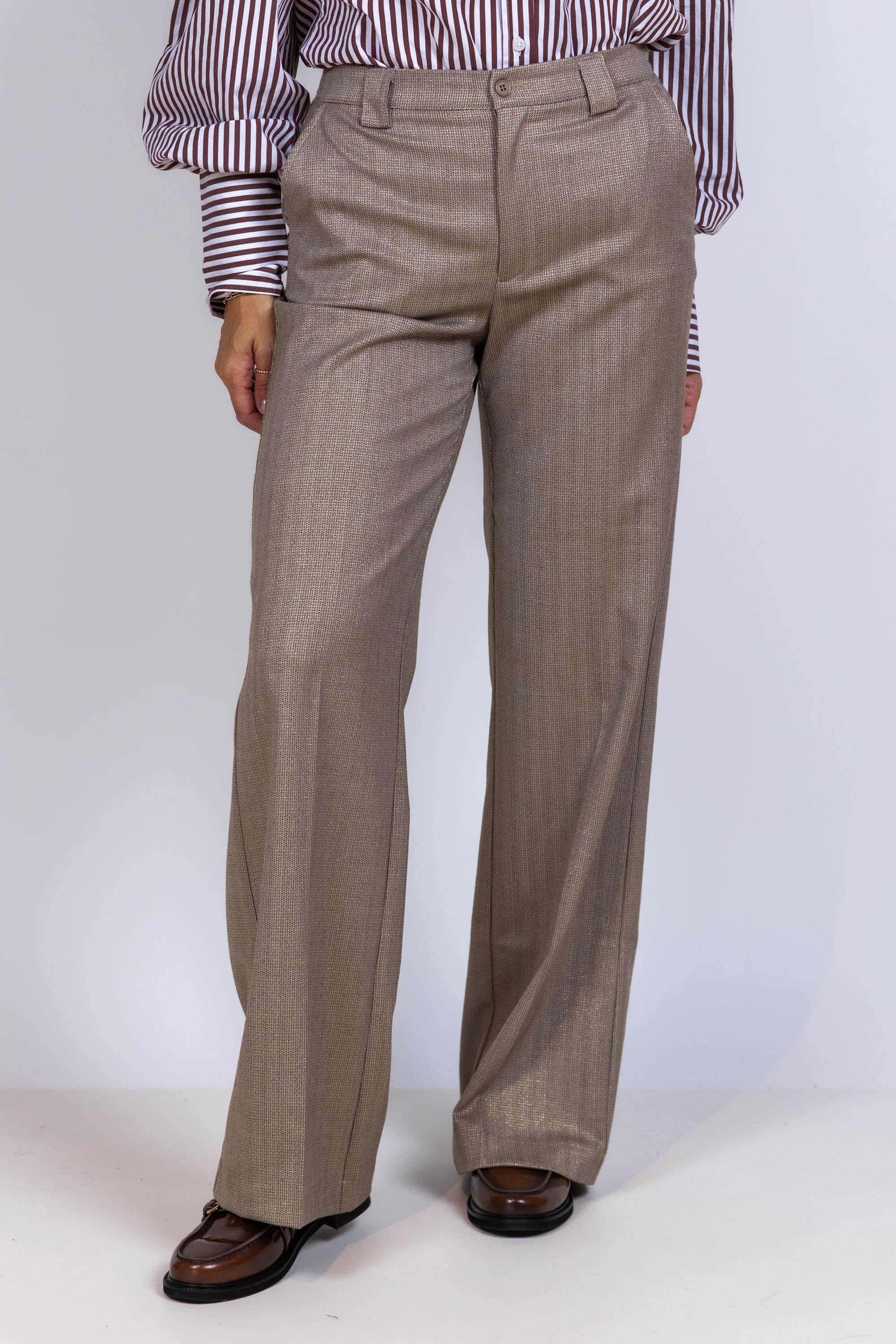 Wijde pantalon - Goud