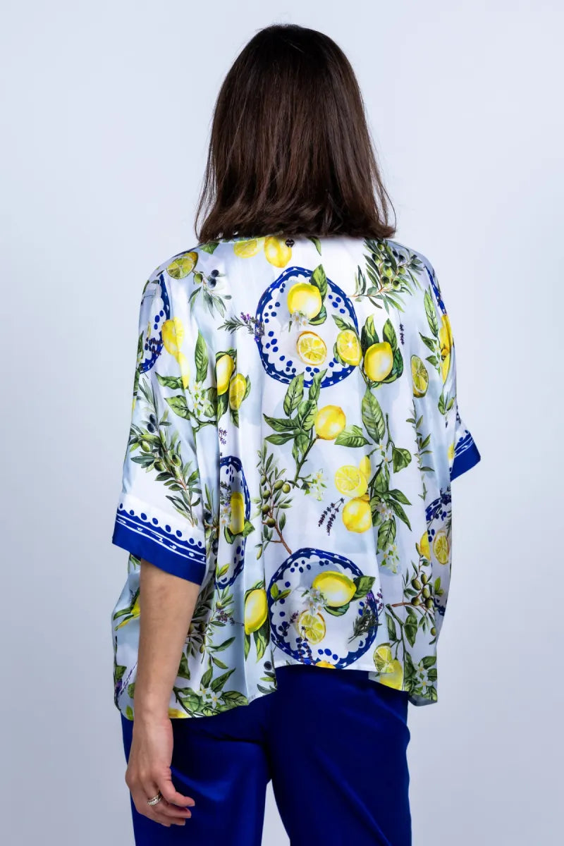 MARCCAIN COLLECTIE MARCCAIN COLLECTIE AA.51.09 W03 Blouse met print - Wit
