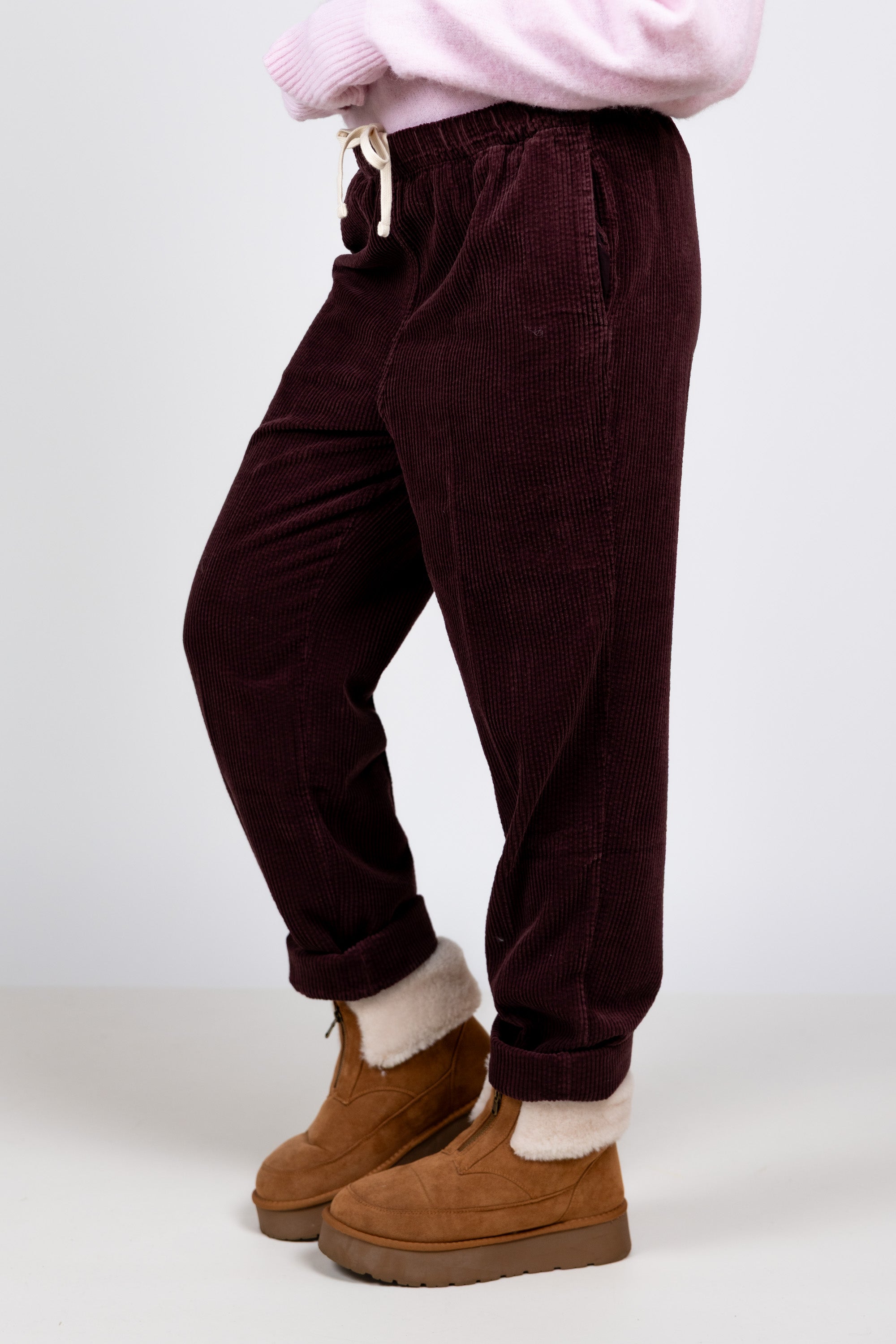 Ribbroek - Aubergine/plum