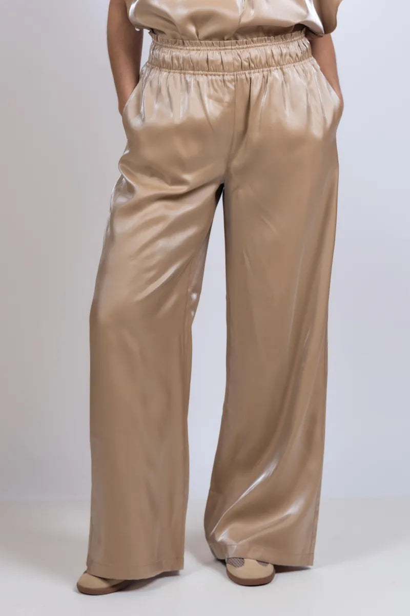 NUKUS NUKUS NKS09059 Wijde broek - Zand