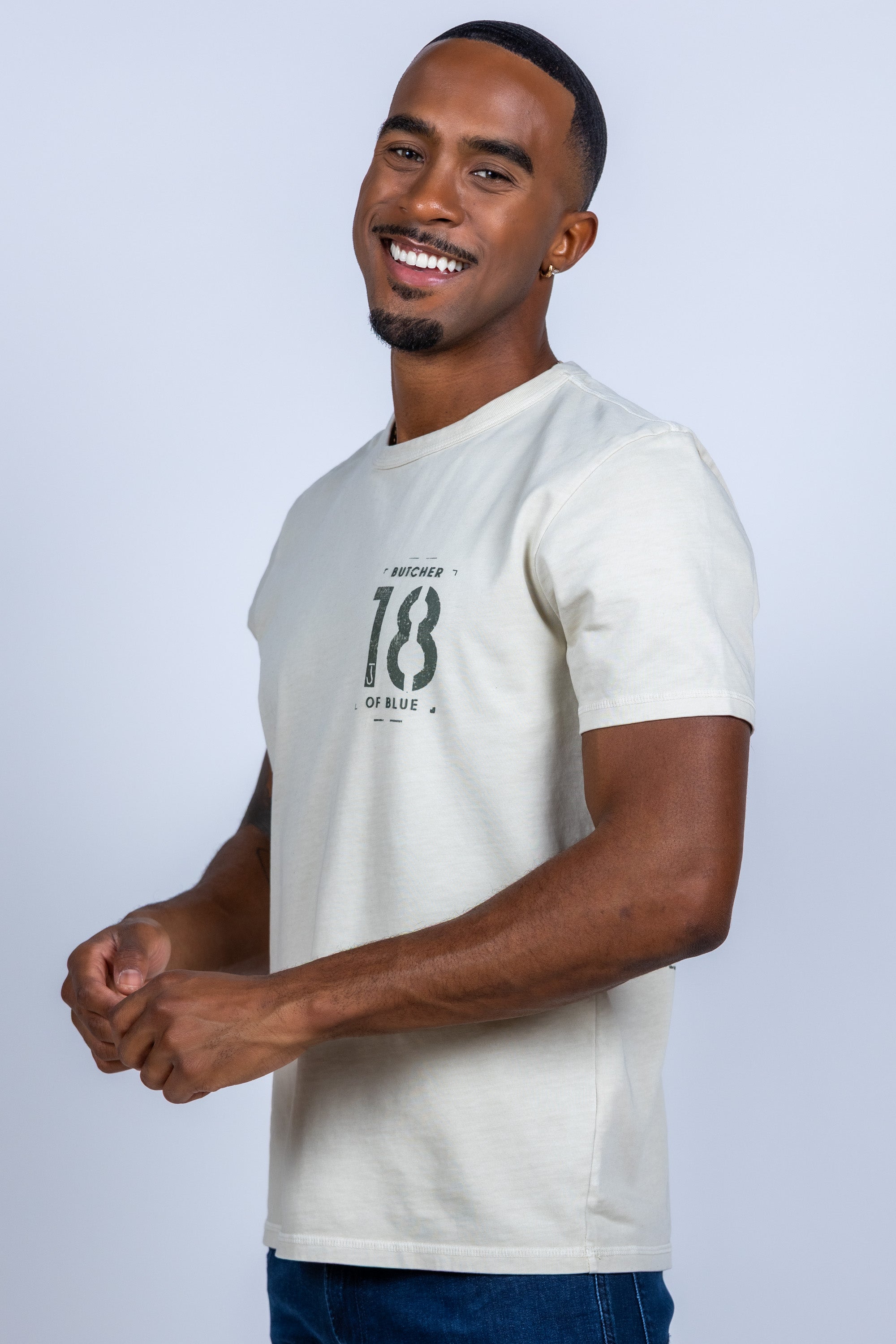 T-shirt met print - Beige