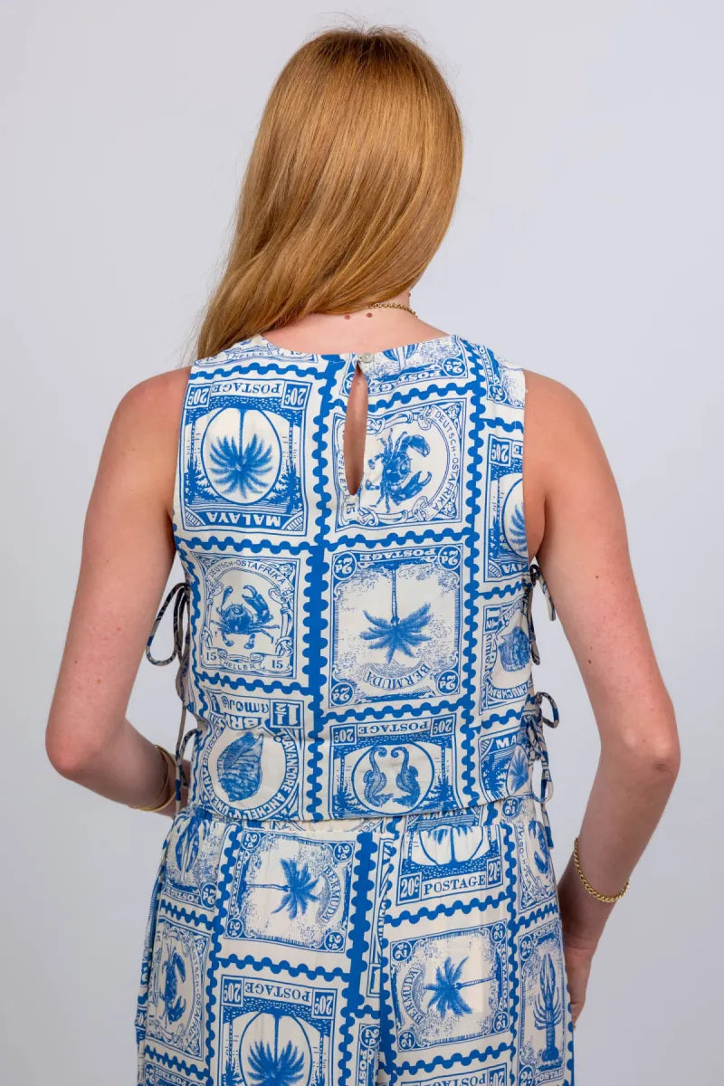 OBJECT OBJECT VIMA TOP OBJECT VIMA TOP Top met print - French blue