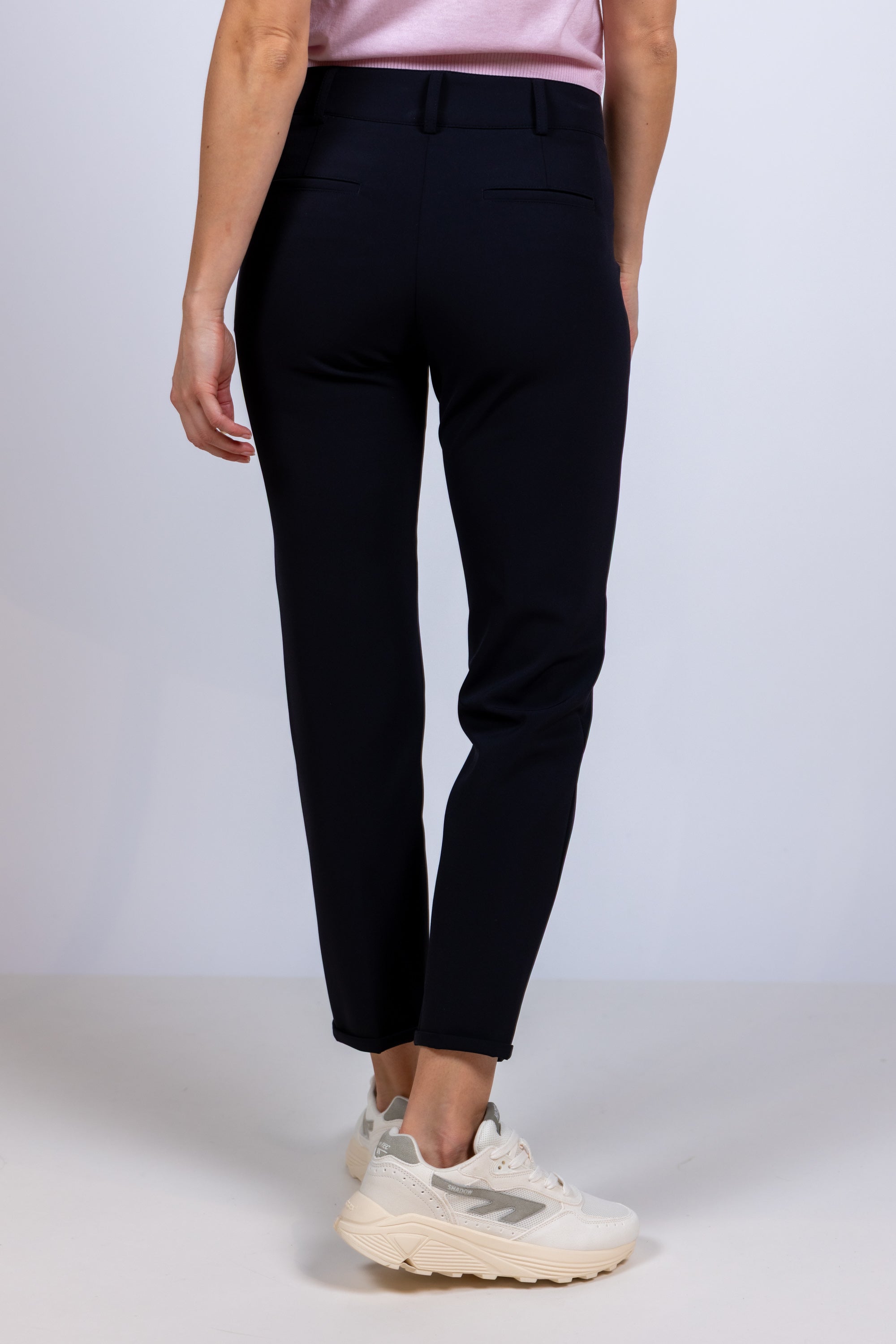 Broek met knoop- en ritssluiting - Zwart