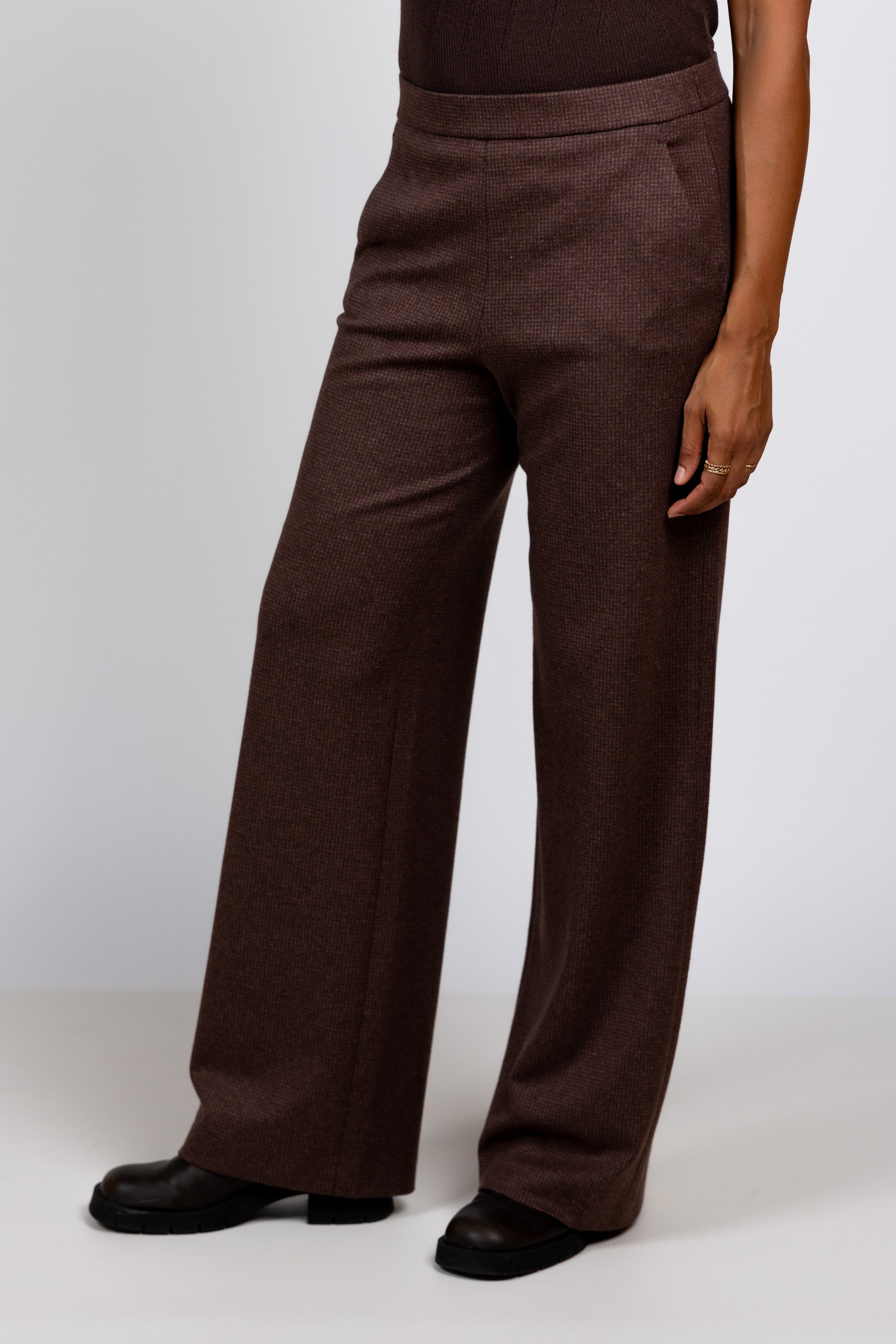 Pantalon met ruit - Bruin