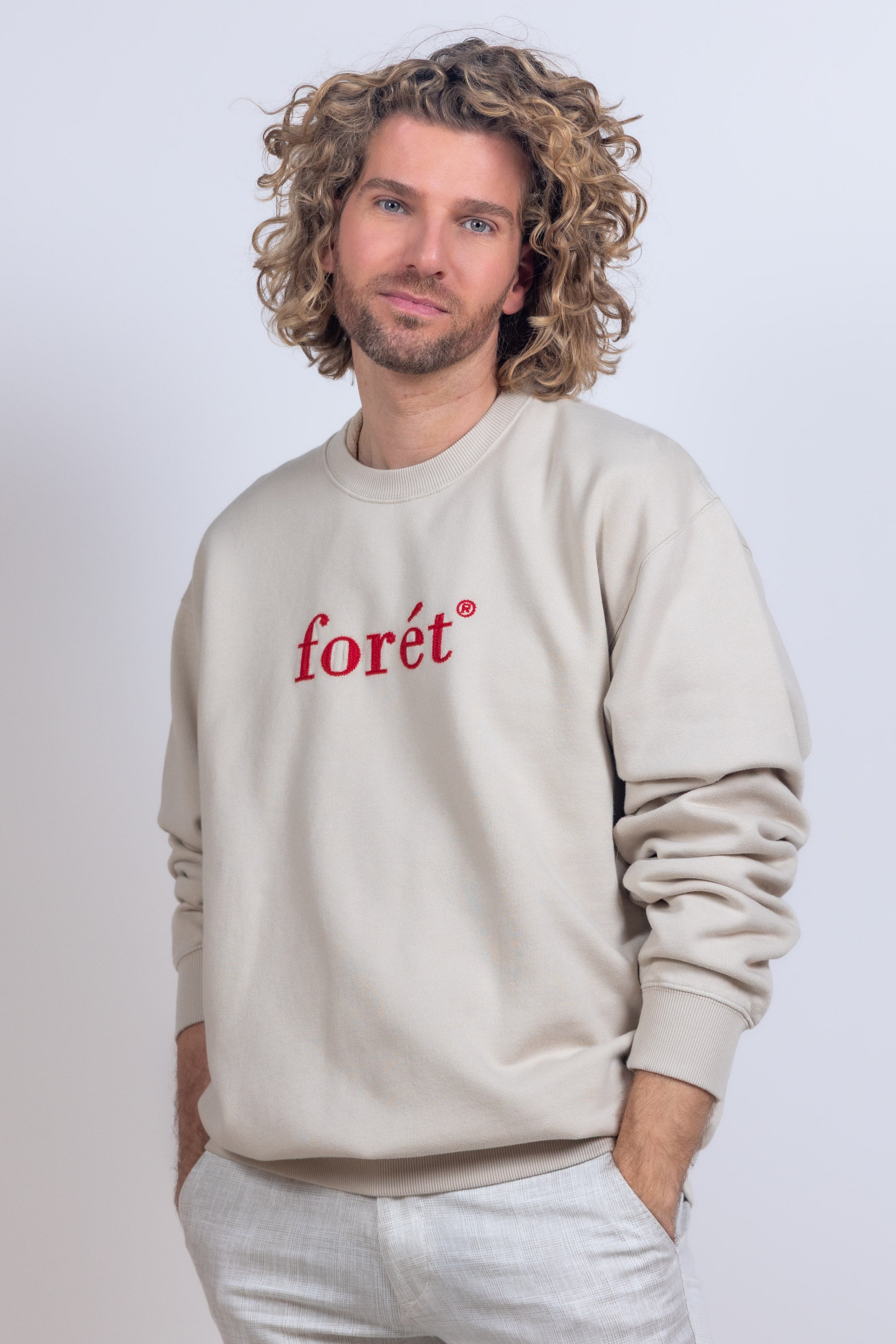 Sweater met tekst - Beige